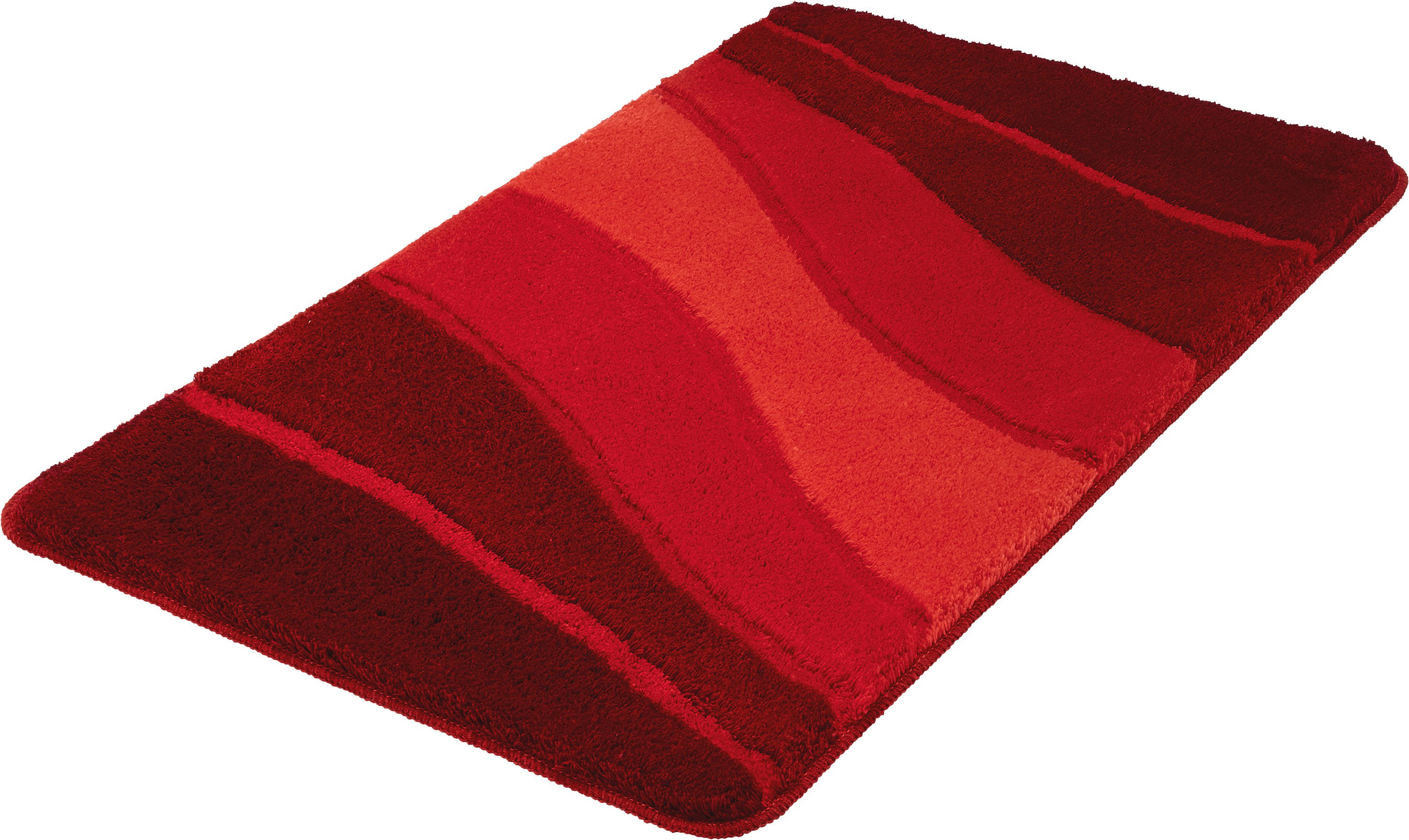 Kleine Wolke Badematte Ocean, Badvorleger, Badezimmer Teppich, Höhe 21 mm, rutschhemmend beschichtet, fußbodenheizungsgeeignet, Kunstfaser, rechteckig, Badteppich, Wellen Design, mit Farbverlauf, Hoch-Tief Effekt, waschbar