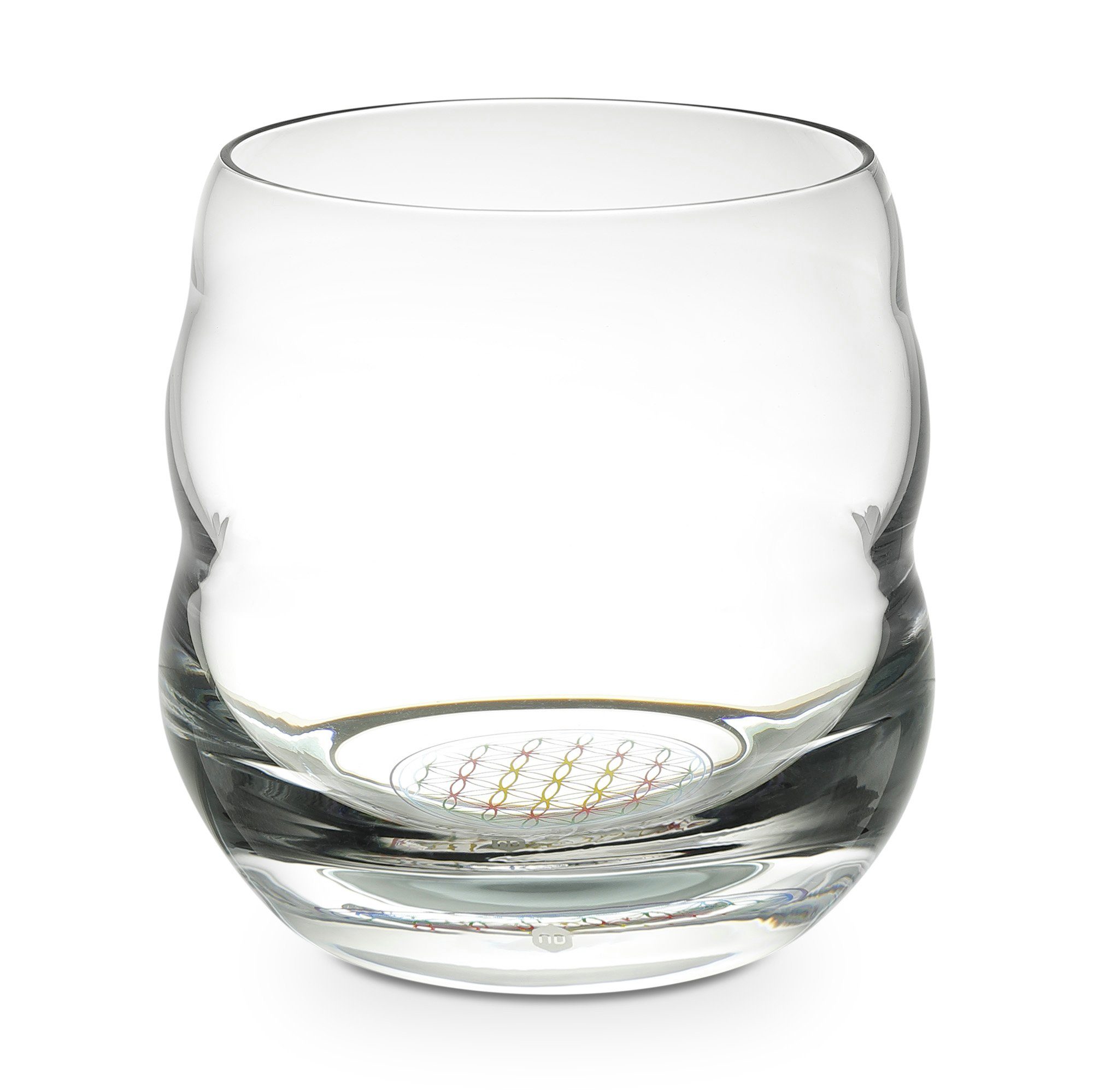 Natures-Design Glas Mythos Happy Blume des Lebens 0,25l, bleifreies Glas