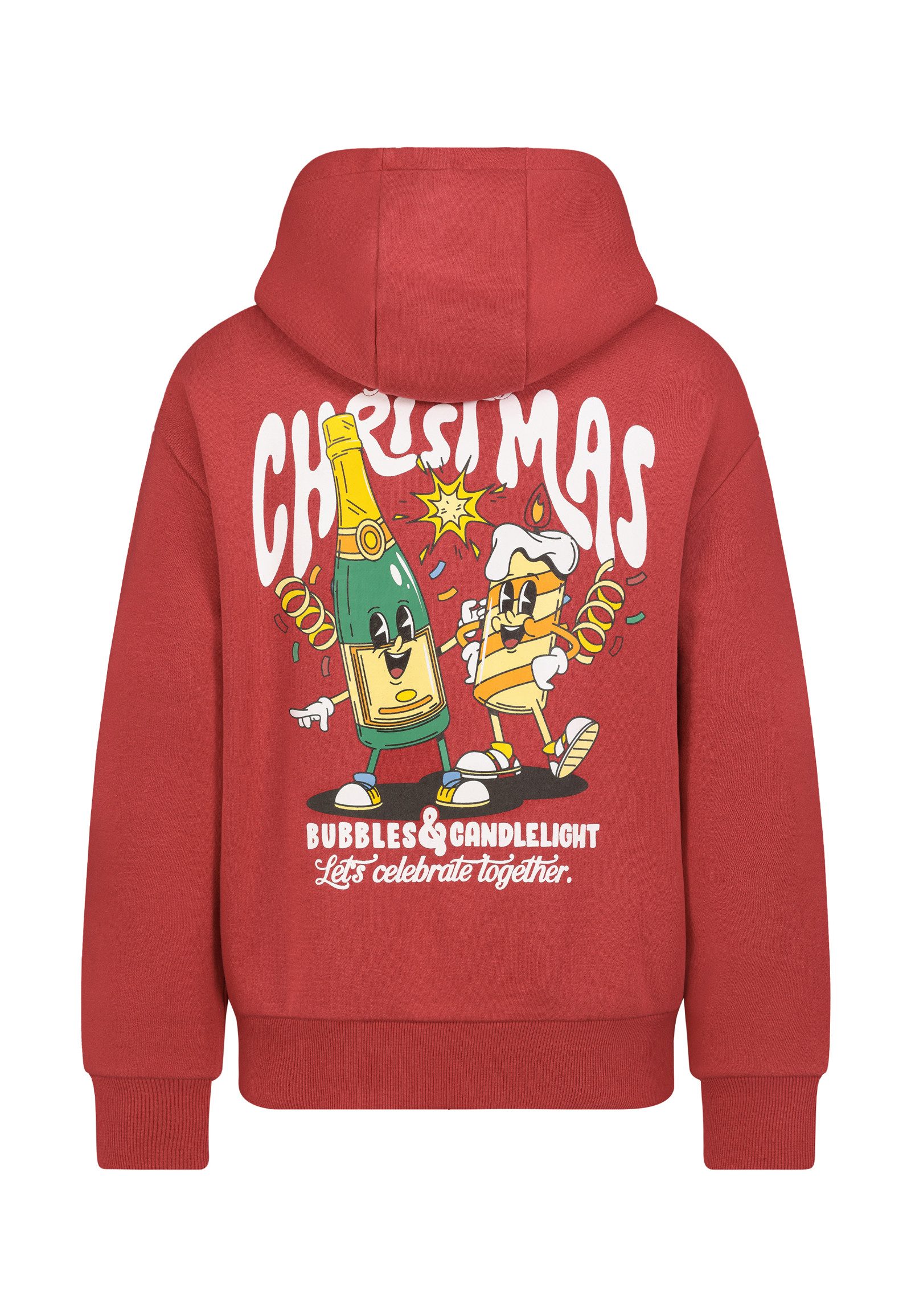 SUBLEVEL Kapuzenpullover Damen Pullover mit Kapuze und Weihnachtsbackprint günstig online kaufen