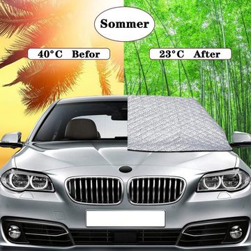 HYTIREBY Frontscheibenabdeckung Frontscheibe Abdeckung Sonnenschutz Auto,Frostabdeckung, Autoscheibenabdeckung Sonnenblende
