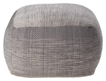 Home4You Polsterhocker Sitzpouf, Kunstfaser, Grau, B 50 cm, T 50 cm