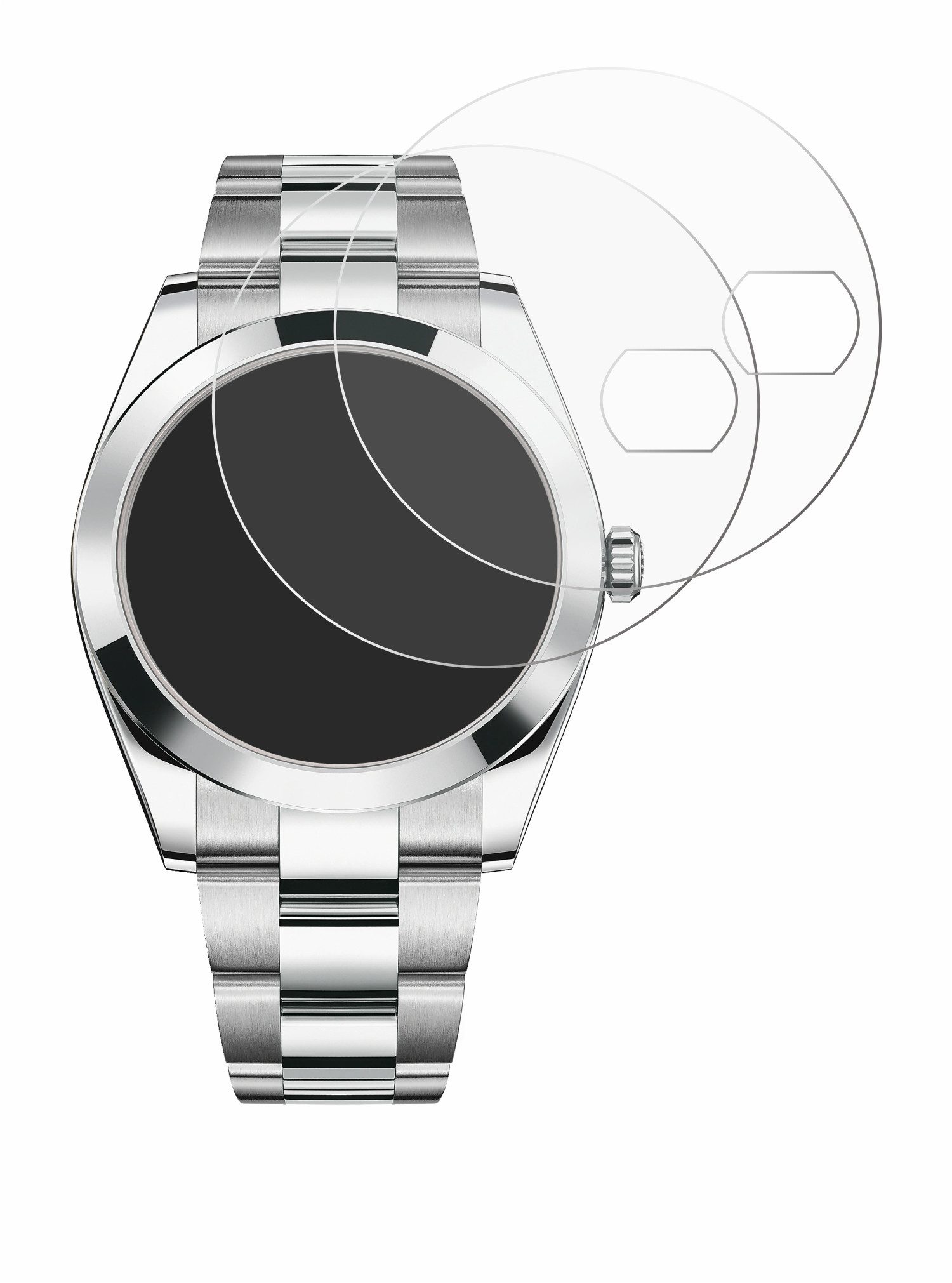 ScreenLeaf Displayschutzfolie Schutzfolie für Rolex Datejust 41, 2 Stück, nachhaltiger Displayschutz Schutz Folie Klar Transparent