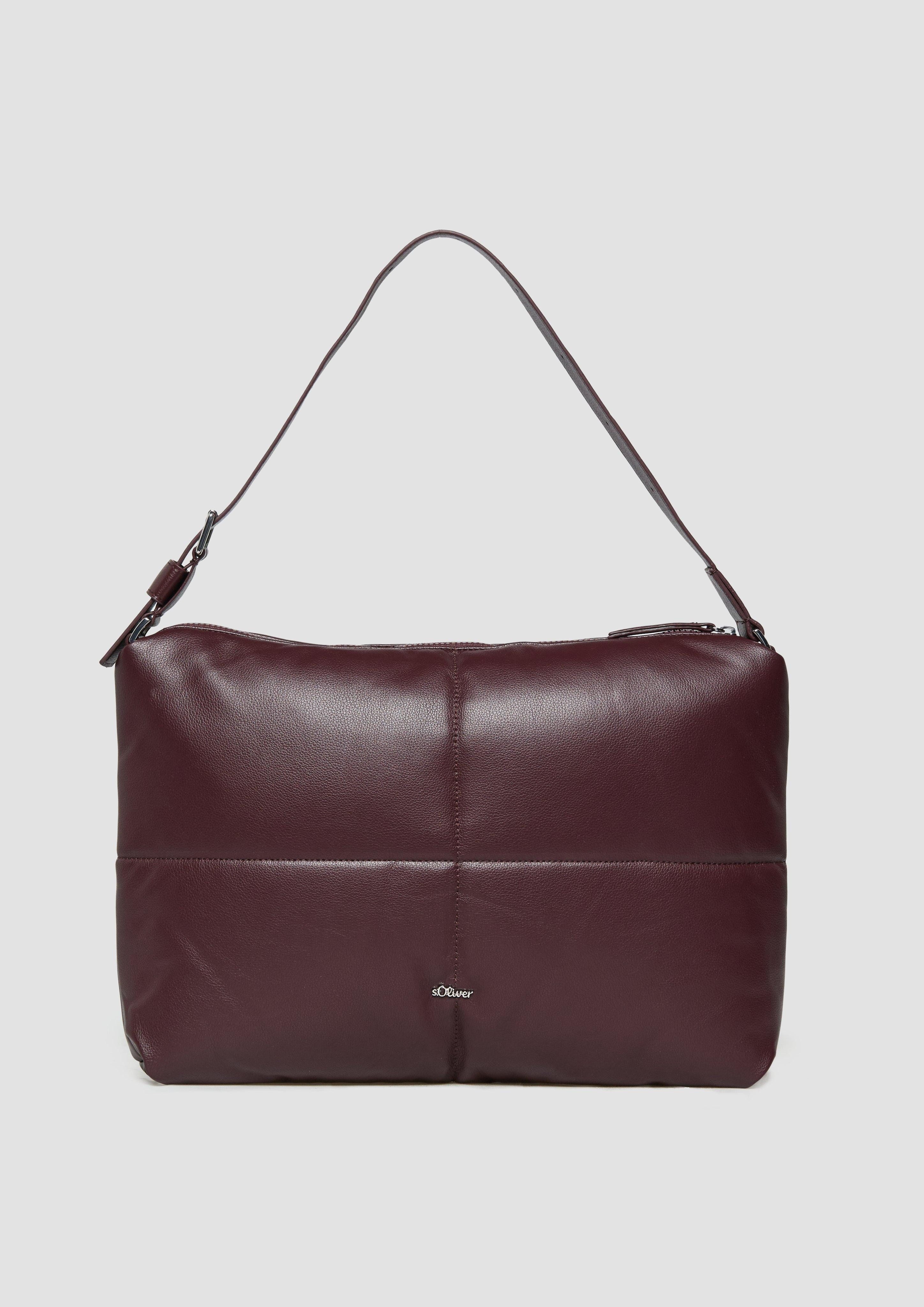Tragetasche Gesteppte Hobo-Bag in Glattleder-Optik