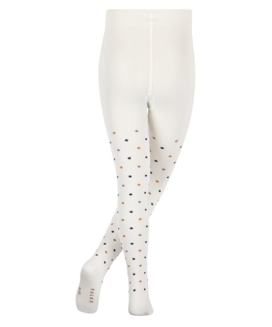 FALKE Strumpfhose Multidot (hautschmeichelnde Baumwolle) cremefarben Kinder