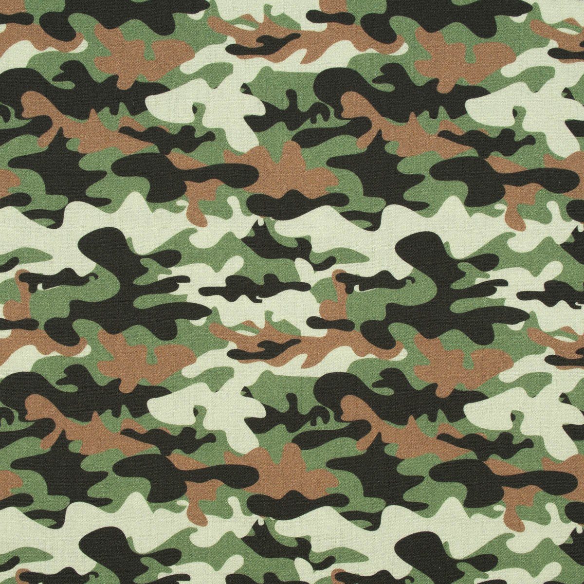 SCHÖNER LEBEN. Stoff Baumwollstoff Webware Camouflage grün 1,47m Breite, atmungsaktiv