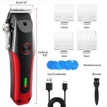 MCURO Haar- und Bartschneider Haarschneidemaschine Profi, Herren Haarschneider, Haartrimmer 14pcs Set USB-C Schnurlos LCD Anzeige