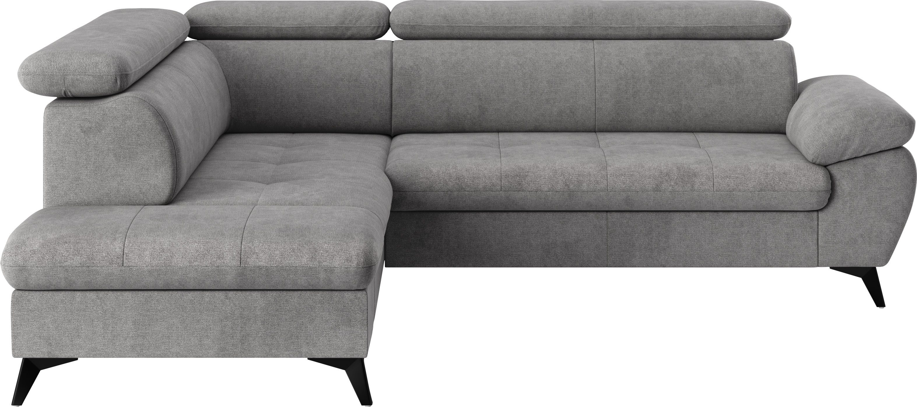 COTTA Ecksofa Hudson L-Form, mit Kopfteilverstellung, günstig online kaufen
