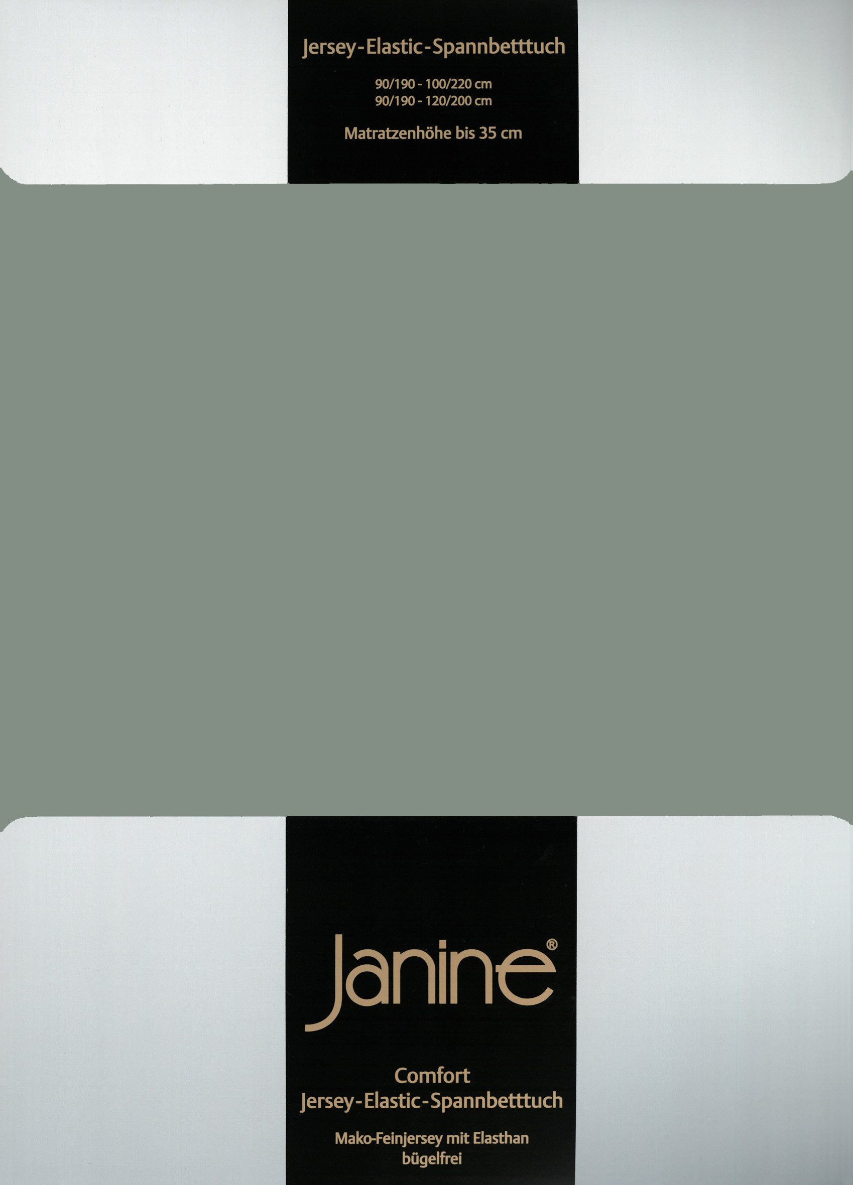 Janine Spannbettlaken ELASTIC 5002 Jersey Bettlaken mit Elasthan, 190 g/m², Jersey-Elasthan, Gummizug: rundum, (1 Stück), für Matratzen bis 35 cm Höhe, 95% Baum – Bild 4 von 5