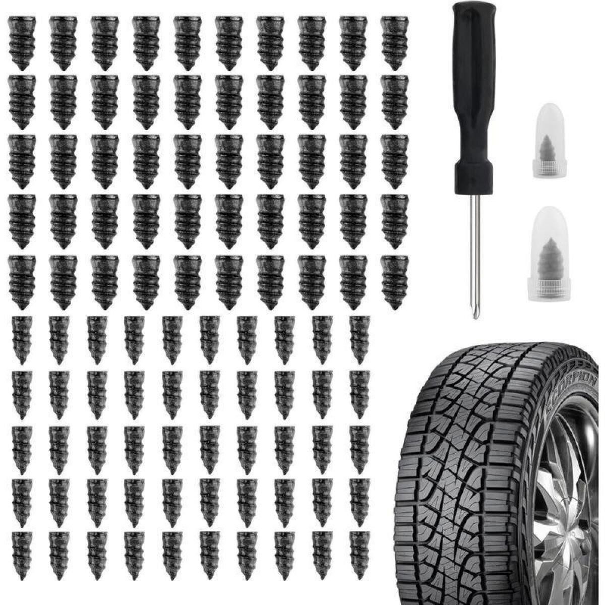 FELIXLEO Reifen-Reparaturset Rubber Flat Tire Repair Kit for Fast Repair,60 Counts Set Tire Plug, 1-St.