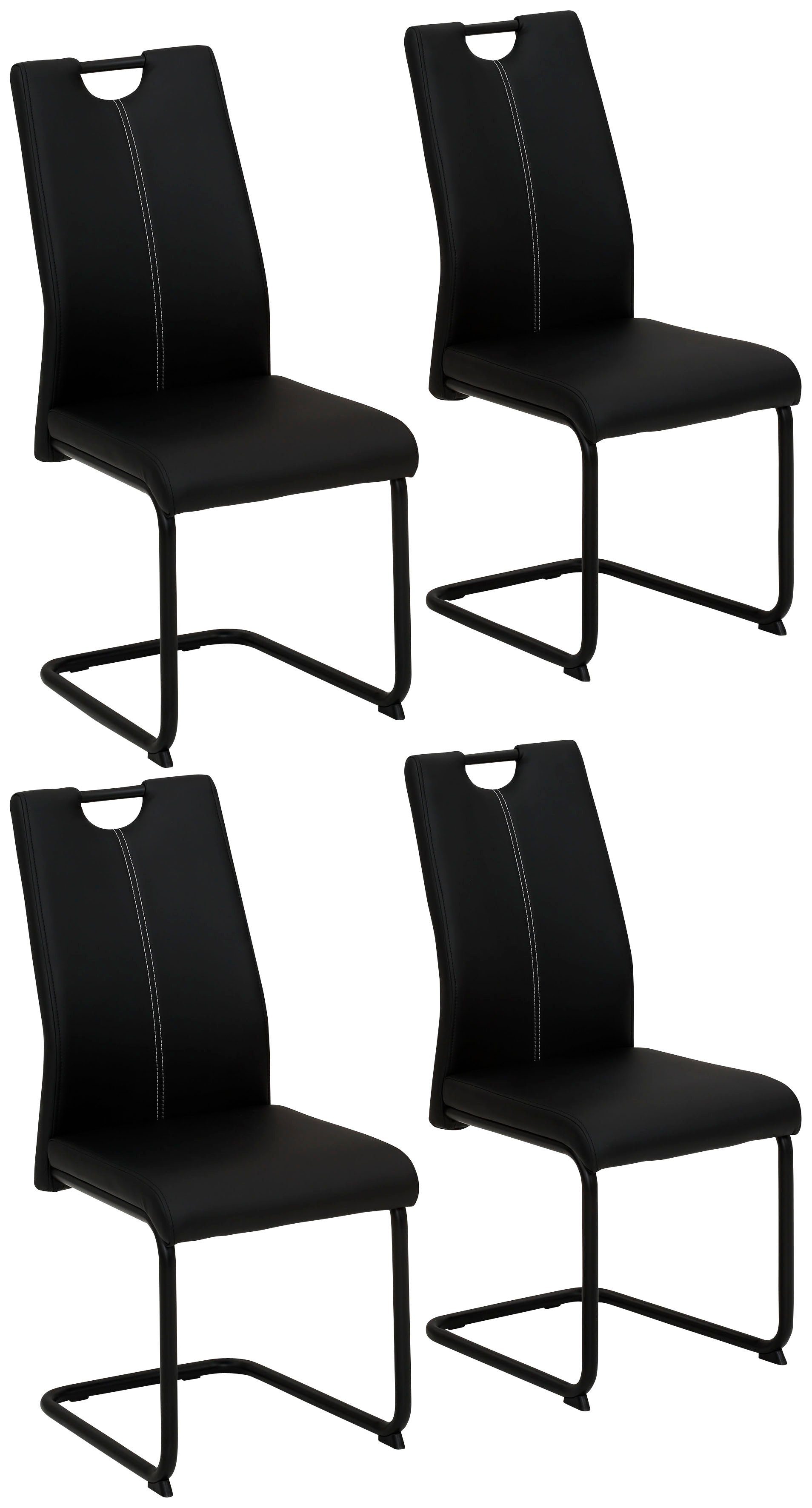 HELA Freischwinger CORA (Set, 4 St), Tragegriff in schwarz günstig online kaufen