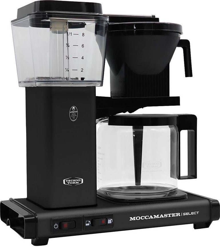 Moccamaster Filterkaffeemaschine KBG Select matt black, 1,25l Kaffeekanne, Papierfilter  1x4