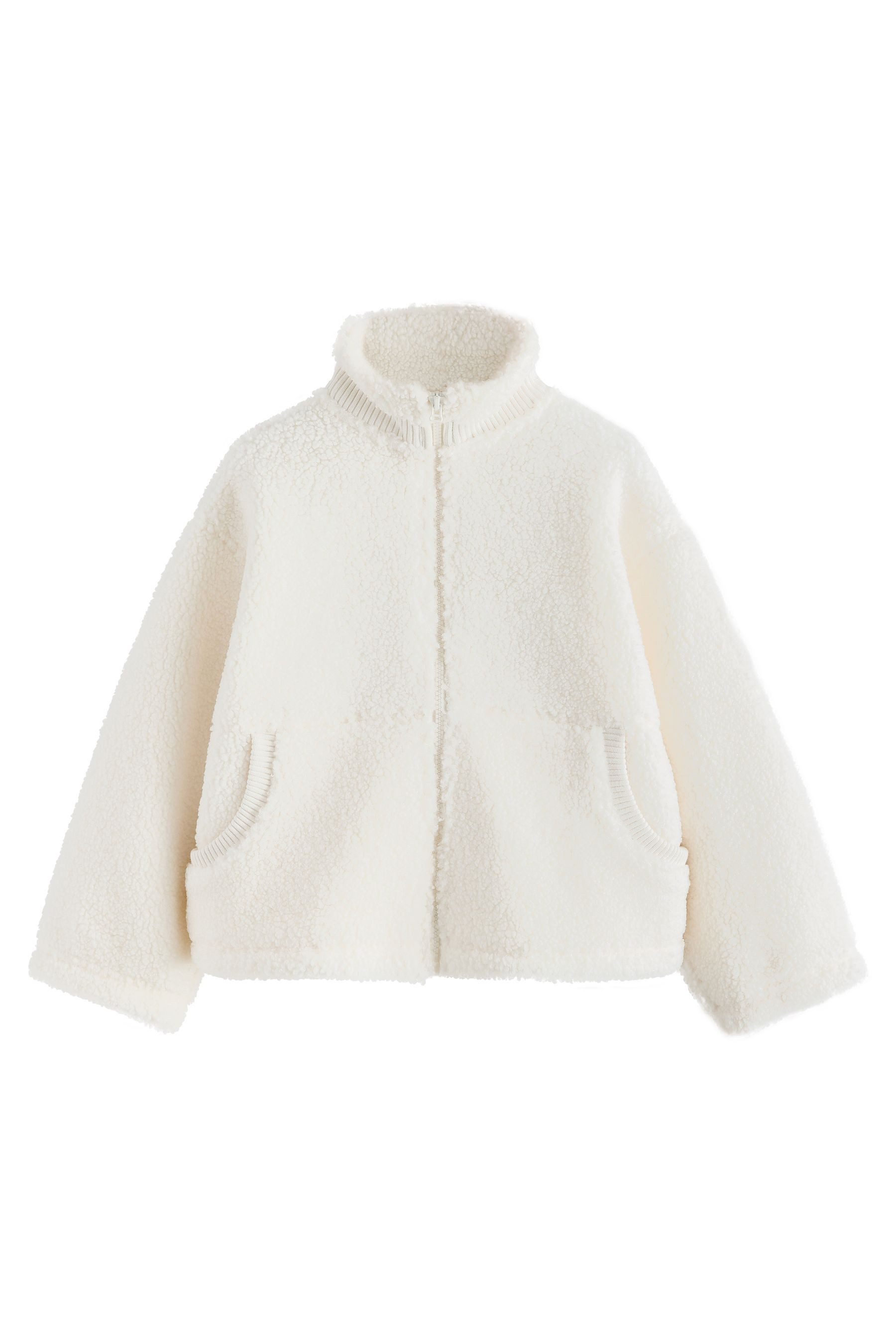 Next Fleecejacke Borgjacke mit Reißverschluss (1-St)