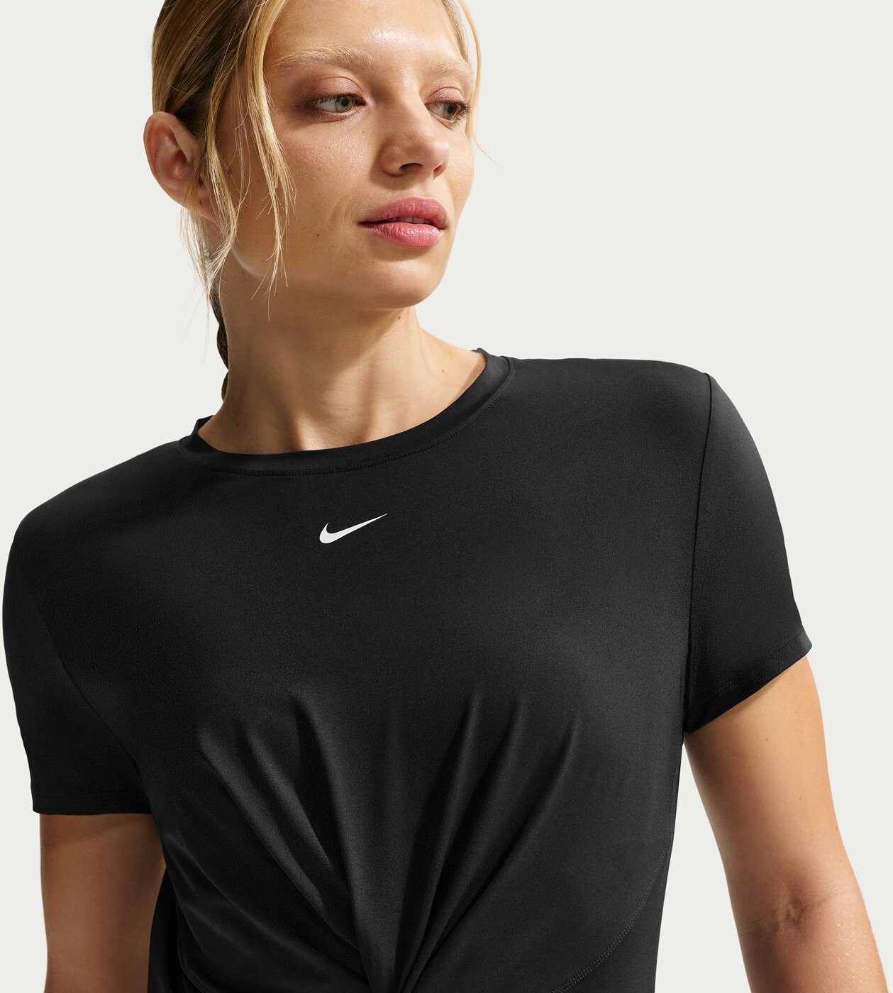 Nike Sport-BH W NK ONE CLASSIC TWST SS BLACK/BLACK/WHITE – Bild 4 von 5