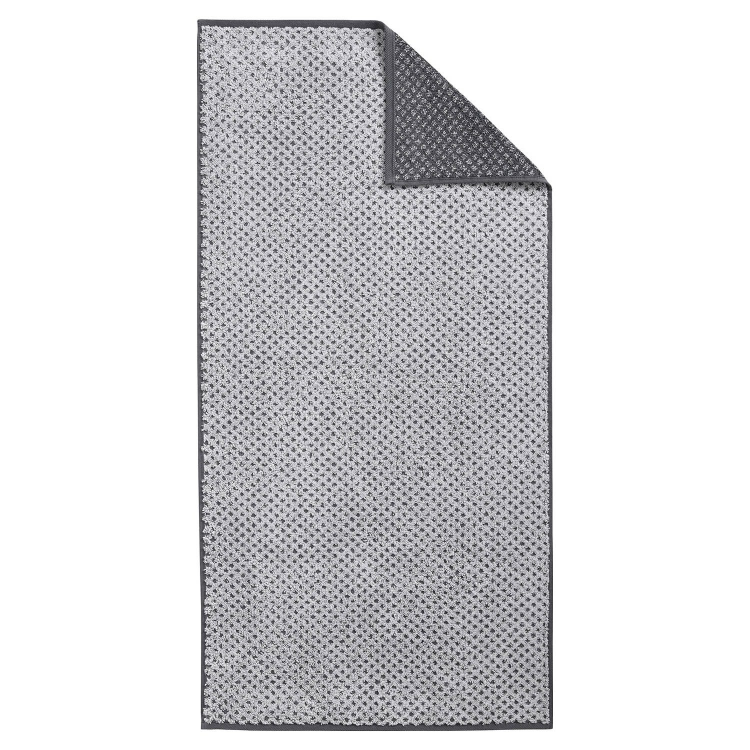 Dyckhoff Handtuch RHOMBUS, 50 x 100 cm, Grau, Silbergrau, Baumwolle, (1-St), waschbar und trocknergeeignet