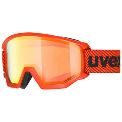 Uvex Skibrille, (1-St), uvex Unisex – Erwachsene, athletic FM Skibrille fierce red/orange-orange
