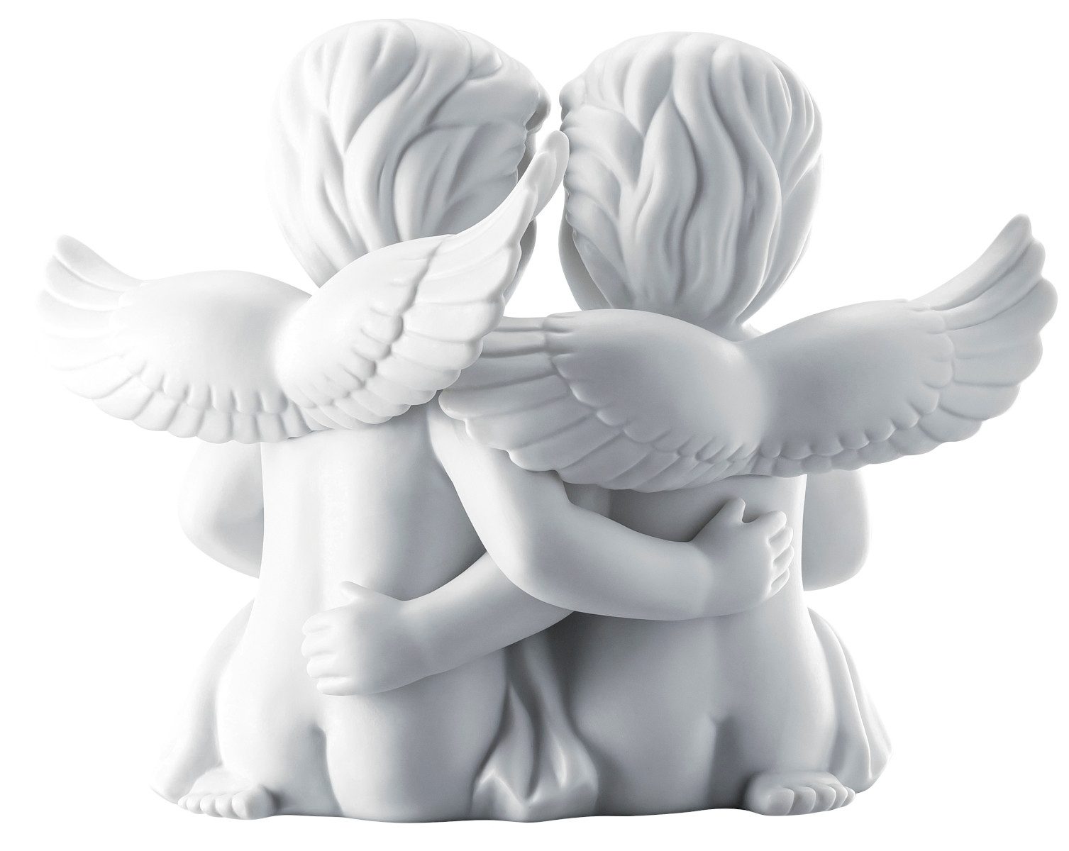 Rosenthal Dekofigur Engelpaar mit Herz gross weiss matt 14,5 cm, Figuren