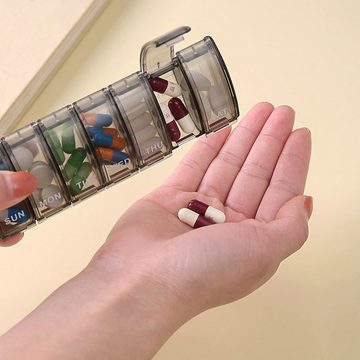 HYTIREBY Pillendose Tablettenbox 7 tage Leicht Zu Öffnen (1 St), für Vitamine, Nahrungsergänzungsmittel und Medikamente