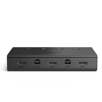 UGREEN KVM (Tastatur Video Maus) Schalter 4x1 HDMI 4xUSB 4xUSB Typ B schwarz USB-Adapter