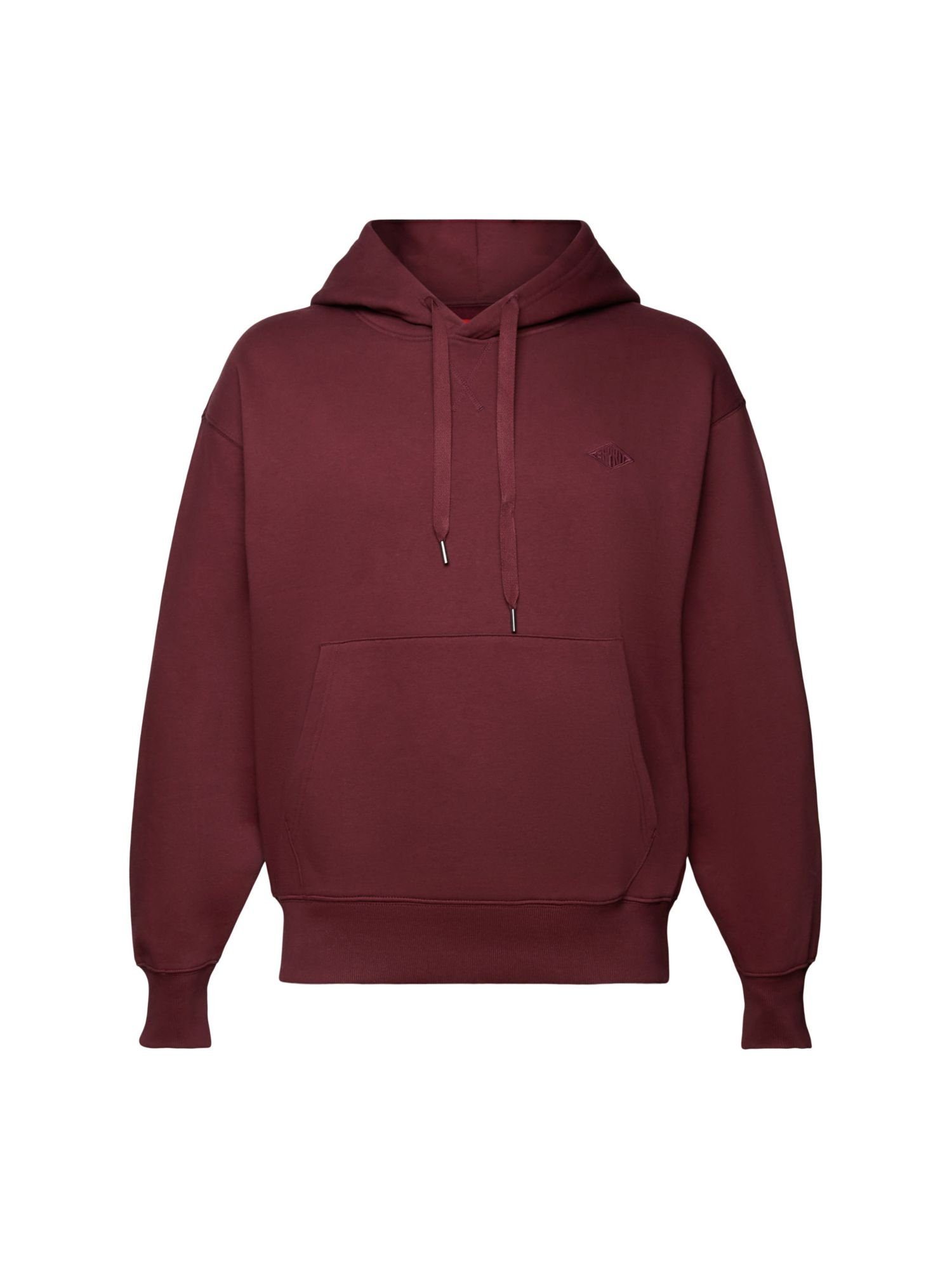 Esprit Sweatshirt Sweat-Hoodie mit Logostickerei (1-tlg) AUBERGINE