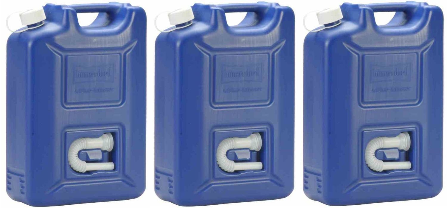 BURI Benzinkanister 3 x AdBlue-Kanister 20 L dunkelblau, HDPE