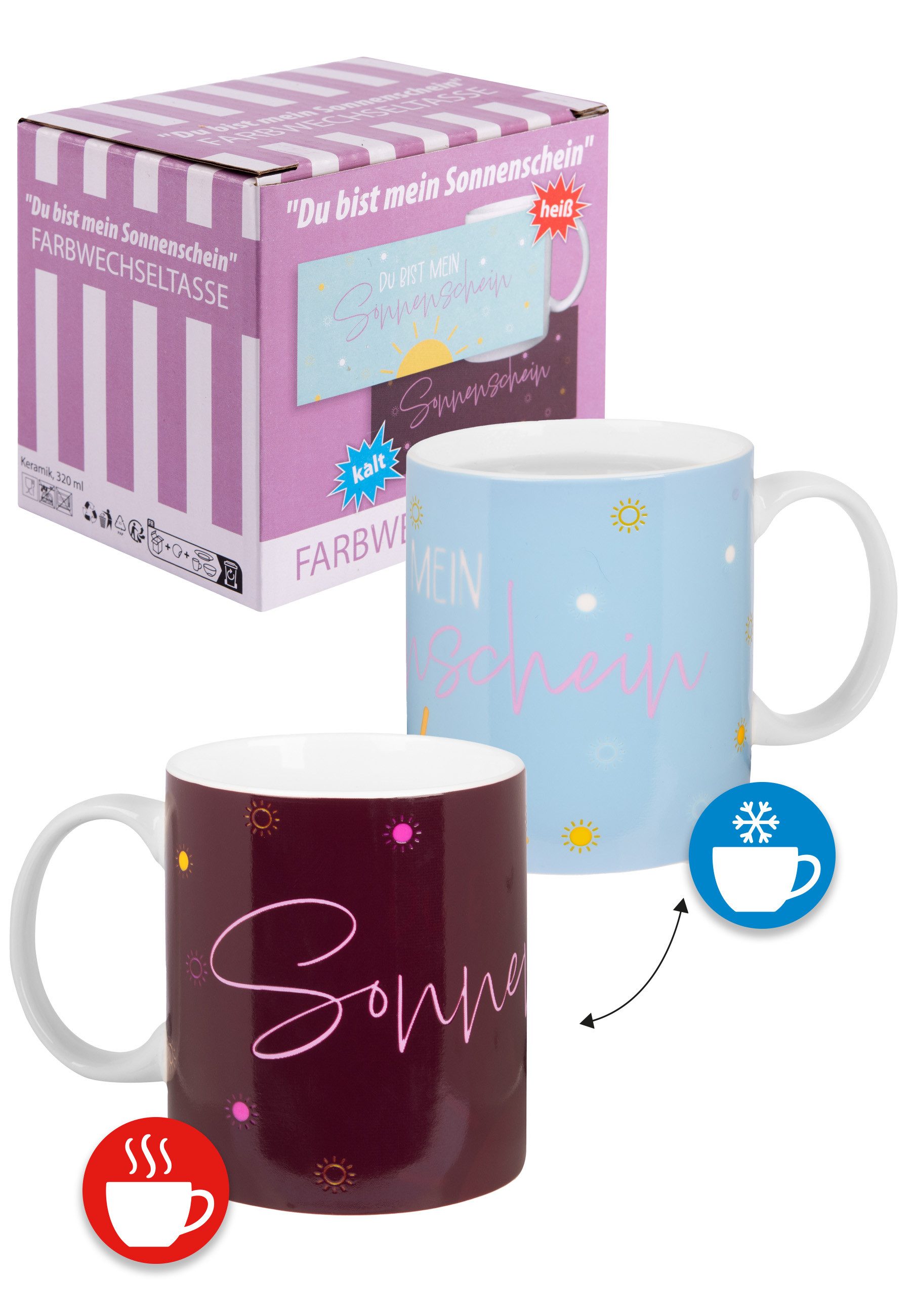 United Labels® Tasse Sonnenschein Zauber Becher Farbwechsel - Mug, Keramik