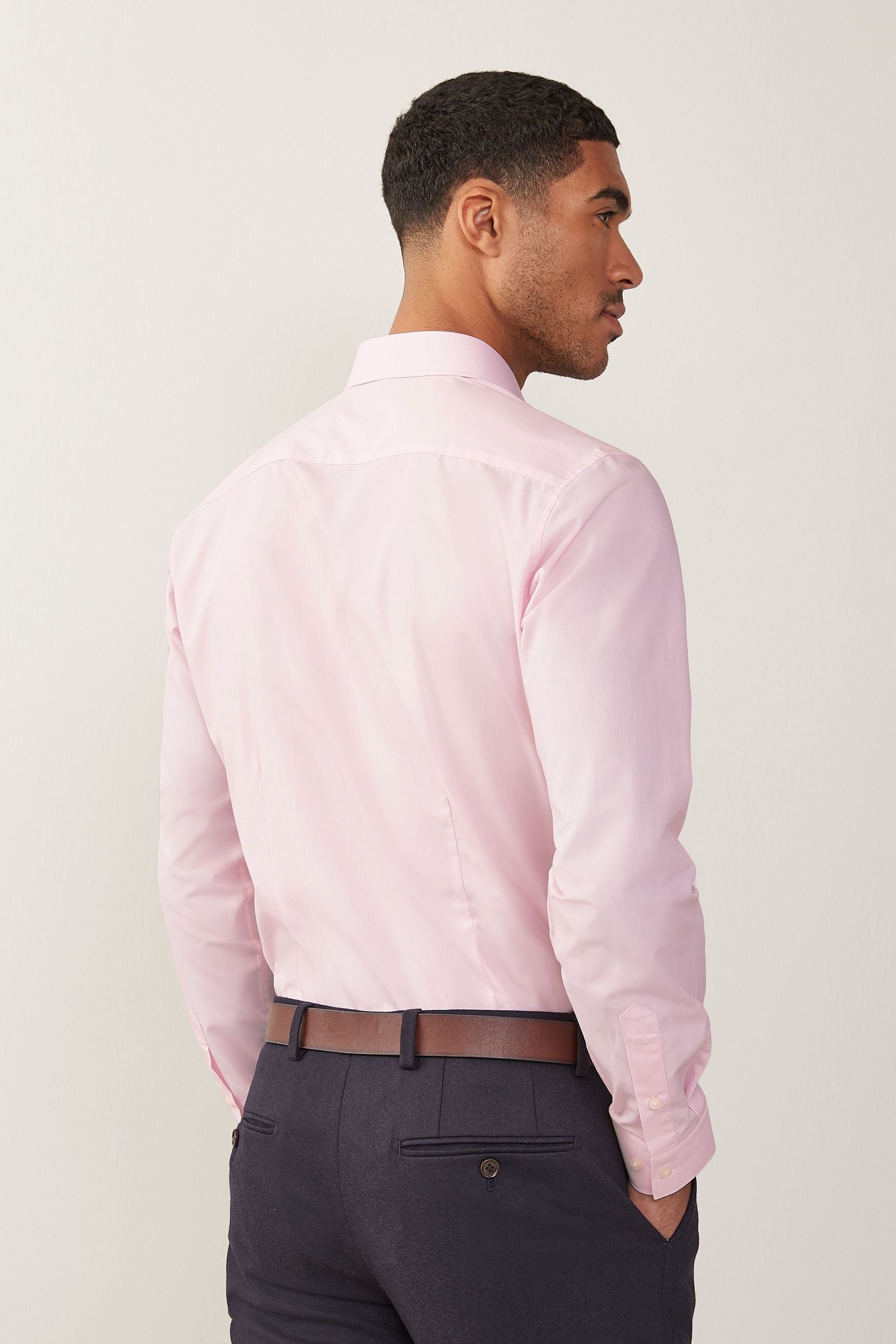 Next Langarmhemd Pflegeleichtes Slim Fit Hemd günstig online kaufen