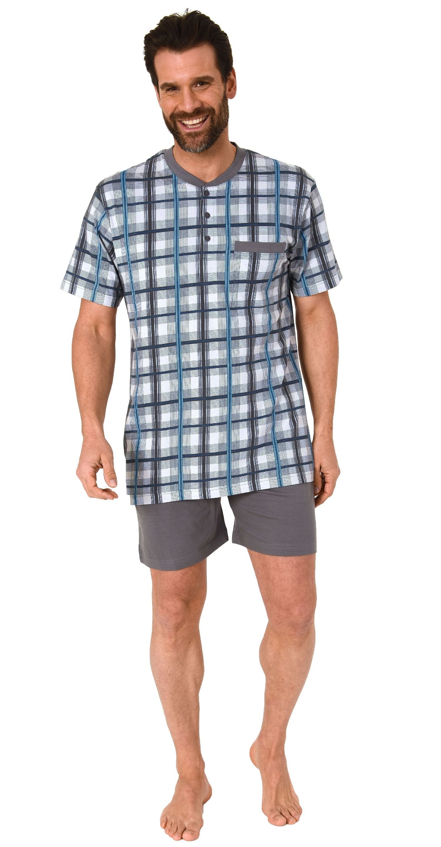 Normann Pyjama »Herren Shorty Schlafanzug kurzarm mit Knopfleiste am Hals,  Karo Optik -auch in Übergrössen« online kaufen | OTTO
