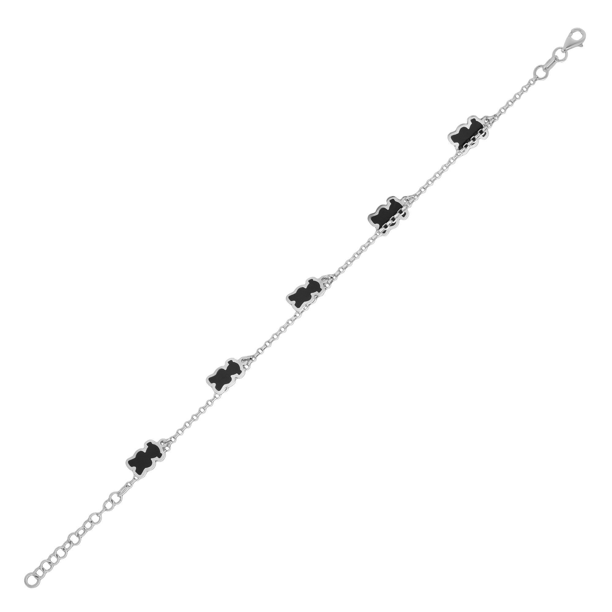 Armband Armband Kettenarmband Armreif 925 Silber Emaille Echtschmuck