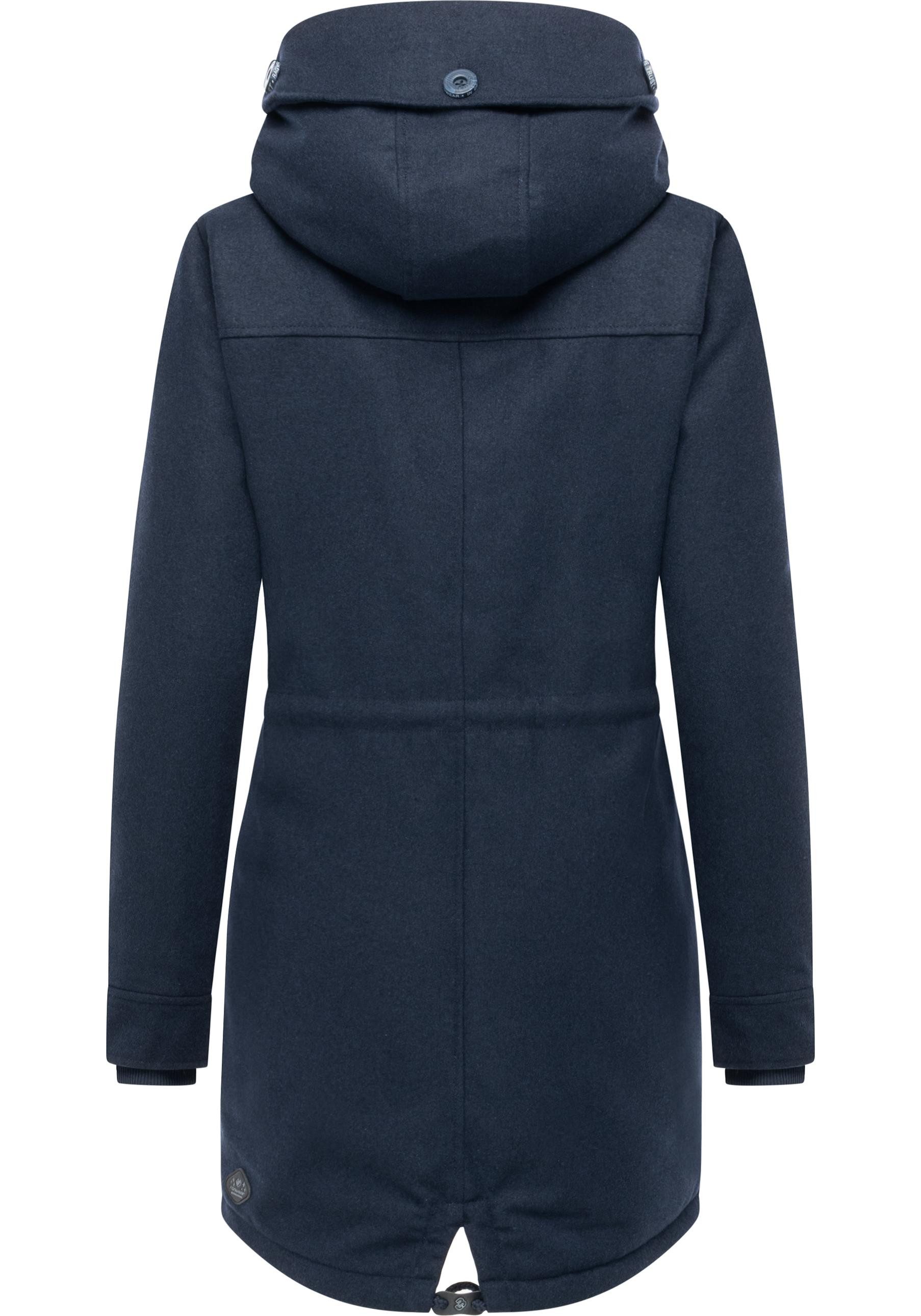 Ragwear Wintermantel Ellba Coat A YOUMODO Warmer Damen Winterparka mit großer Kapuze