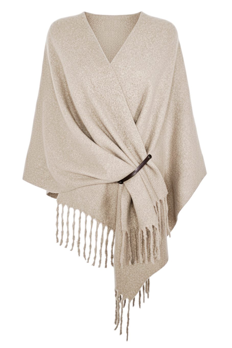 dy_mode Strickponcho 3-in-1 Damen Poncho, Umhang, Stola & Winterschal mit F günstig online kaufen