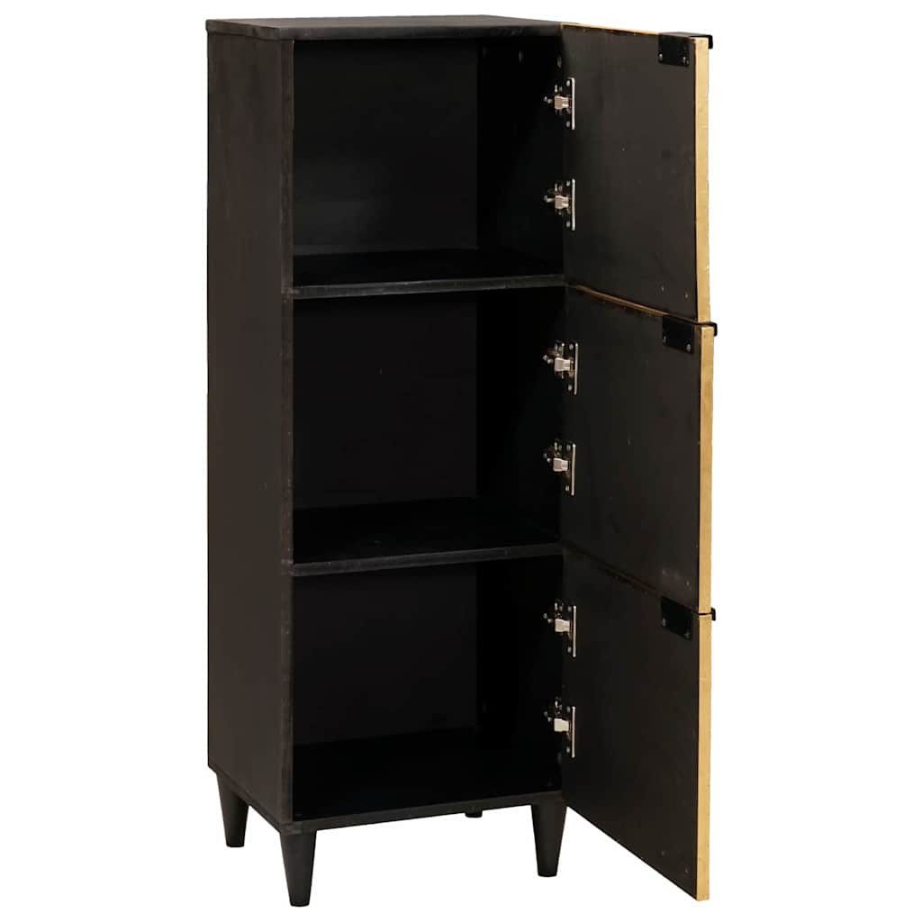 vidaXL Media-Regal Beistellschrank mit Tür Schwarz und Gold 40 x 33.5 x 110 cm, 1-tlg.