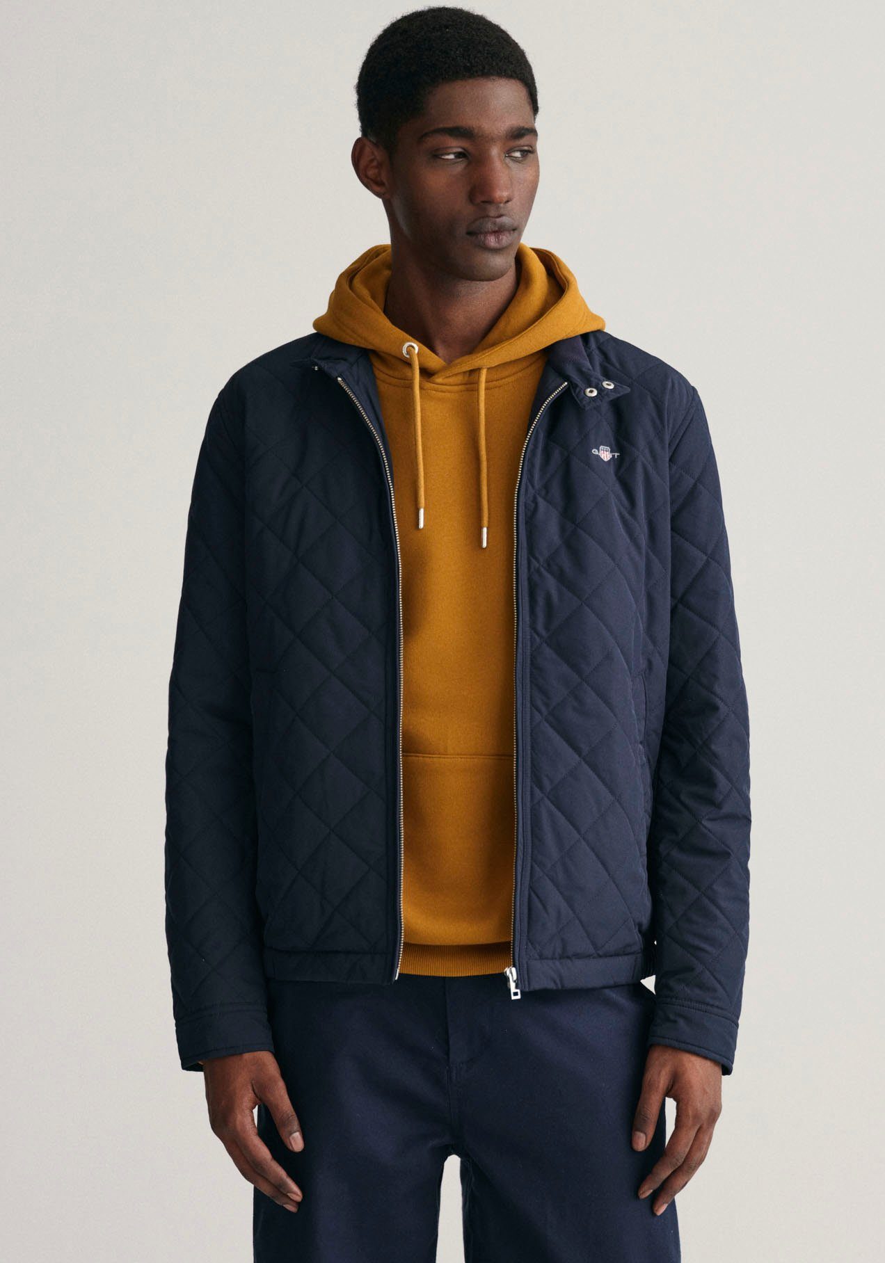 Gant Steppjacke QUILTED WINDCHEATER mit Rautensteppung evening blue | Übergangsjacken