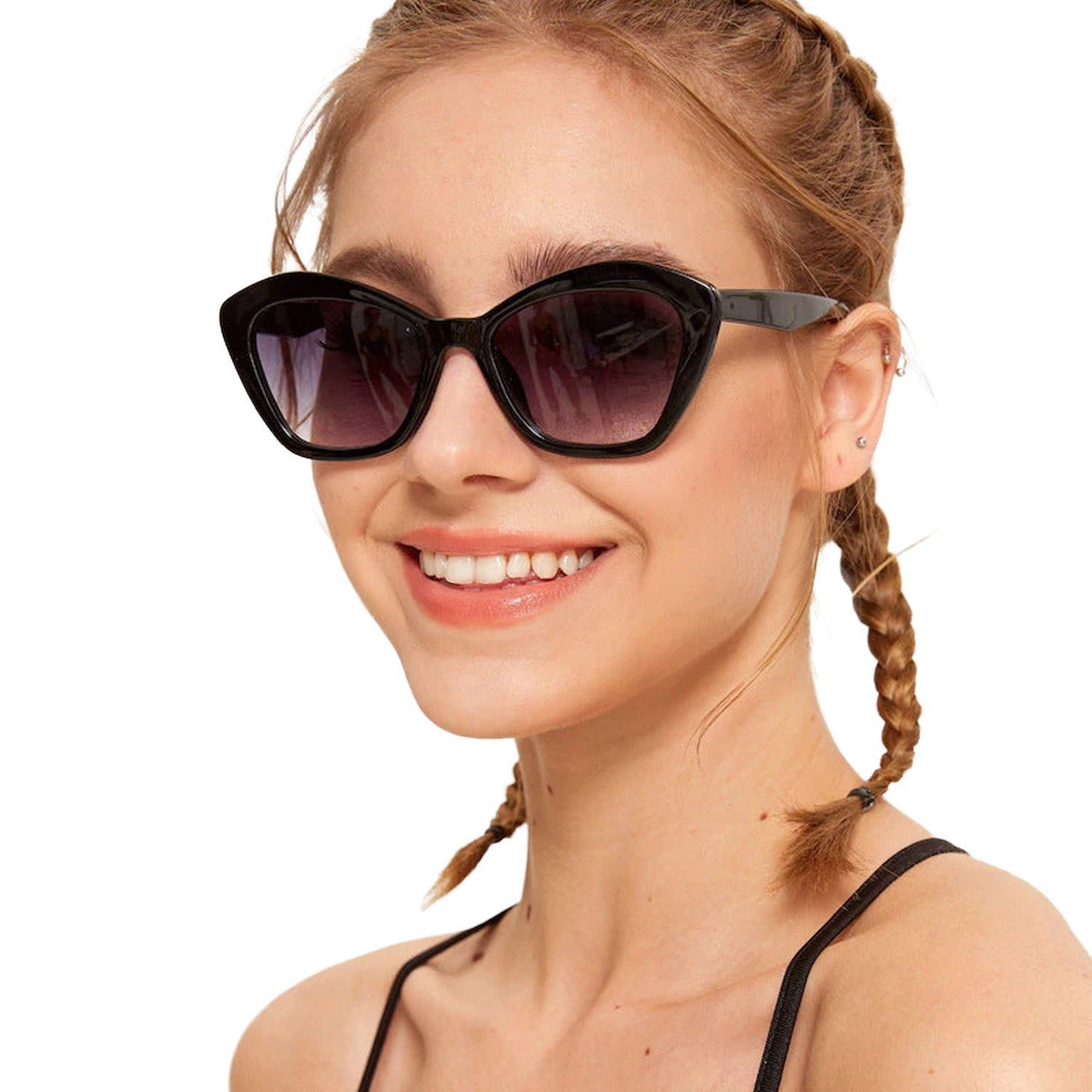 LIANNA Sonnenbrille Sonnenbrille mit modischen Farben und Jelly-Effekt für Damen (Set, 1-St., Stylische Sonnenbrille für Damen, schützend und modisch) Polygonale Brille, ideal für den modernen Look und sonnige Tage