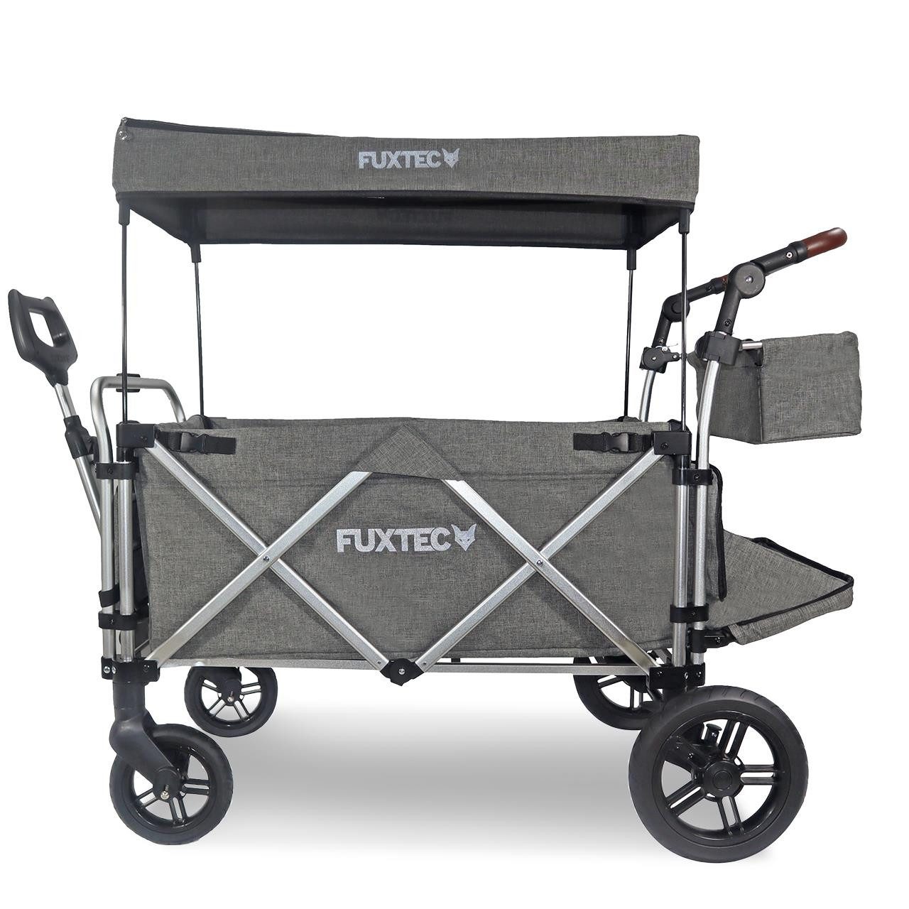 FUXTEC Bollerwagen FX-CTL950, Teleskop-Zugstange, 75 kg Belastbarkeit, großer Innenraum, kippsicher