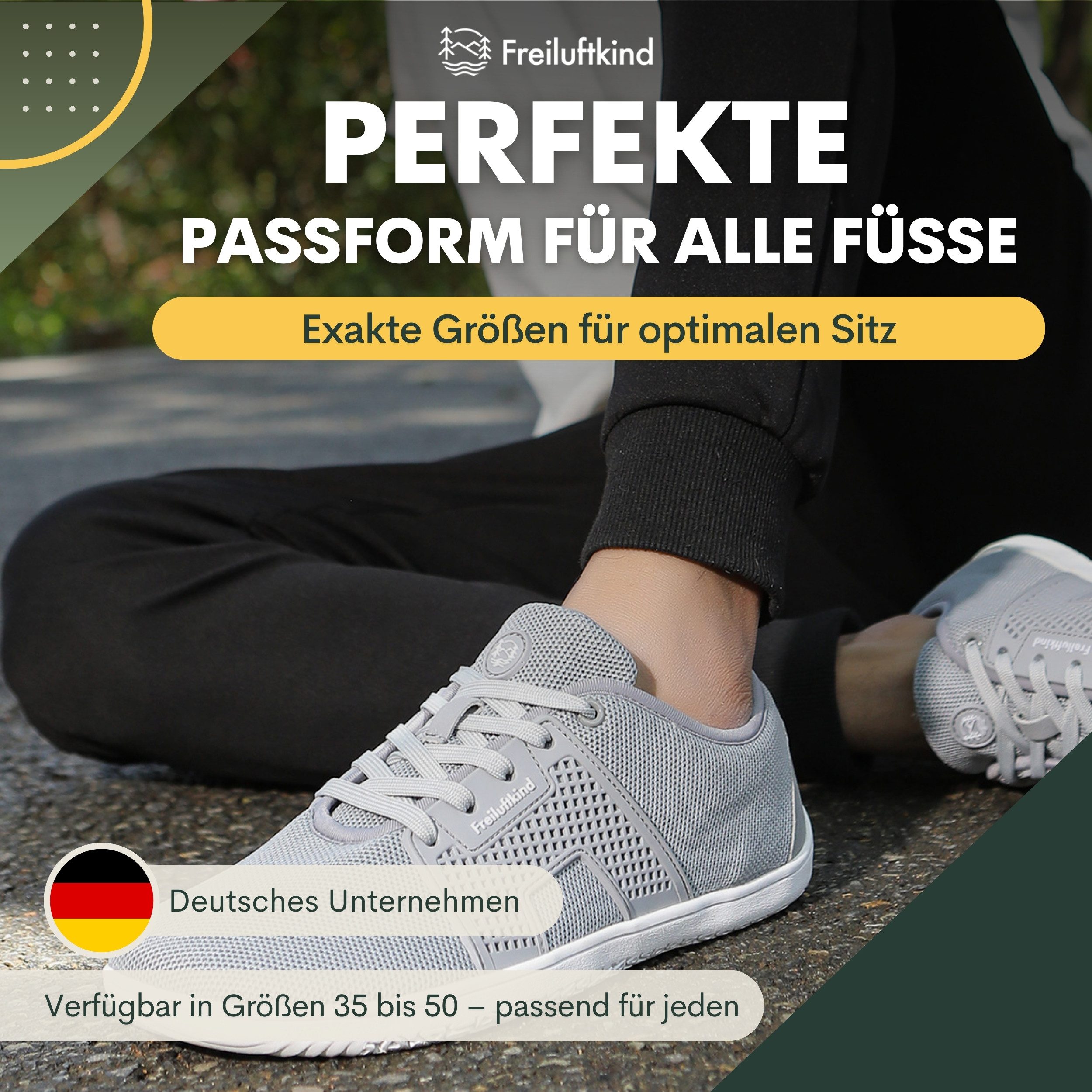 Freiluftkind Hokkaido – gesunde Barfußschuhe Sneaker - Entlastung für Gelenke Sneaker