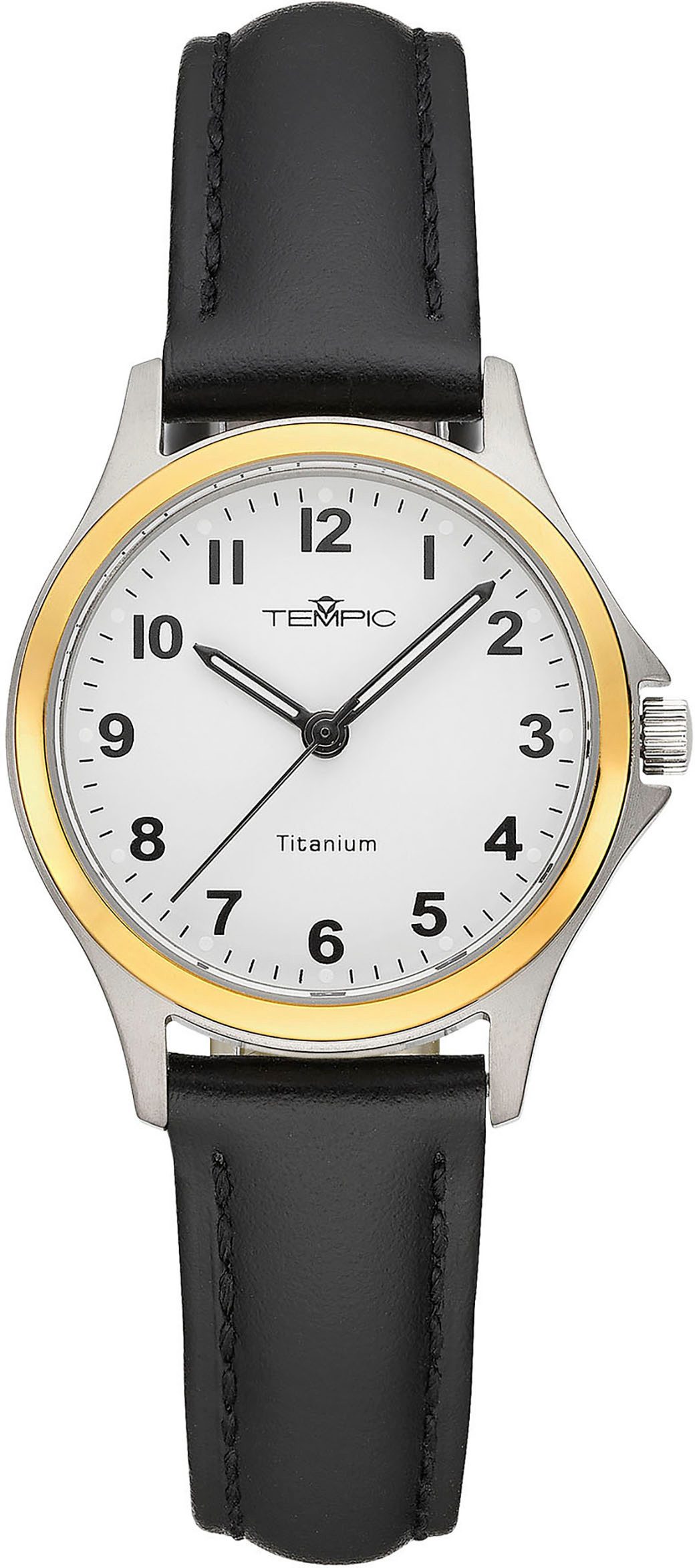 Tempic Titanuhr, Quarzuhr, Armbanduhr, Damenuhr, analog, Lederarmband günstig online kaufen