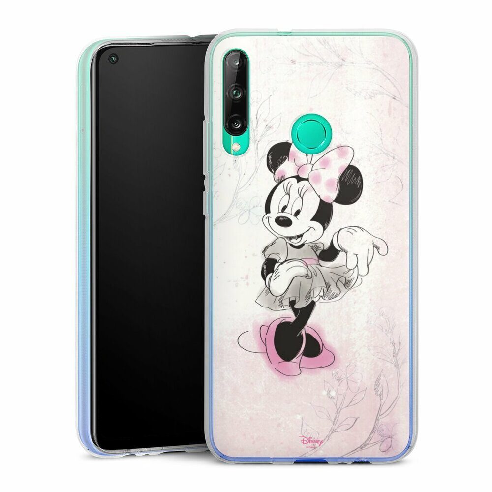DeinDesign Handyhülle Minnie Mouse Disney Vintage Minnie Watercolor, Huawei P40 Lite E Silikon Hülle Bumper Case Handy Schutzhülle