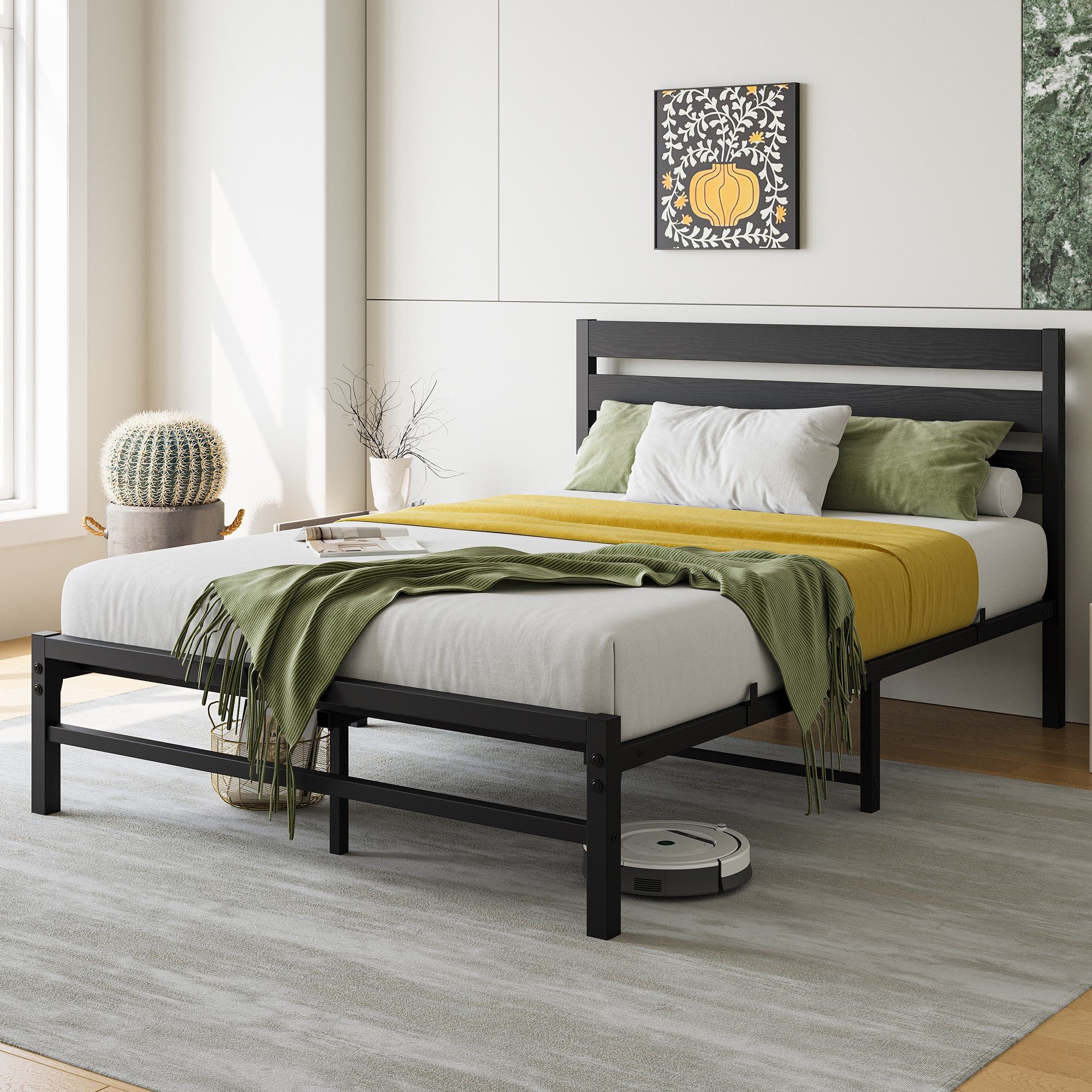 HAUSS SPOLE Metallbett mit MDF-Kopfteil, Lattenrost, modernes Design, 140 x günstig online kaufen