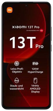 Xiaomi 13T Pro mit 12GB RAM + 512GB internem Speicher Smartphone (16,94 cm/6,67 Zoll, 512 GB Speicherplatz, 50 MP Kamera, 16,94 cm (6,67 Zoll) 144 Hz CrystalRes AMOLED Display)