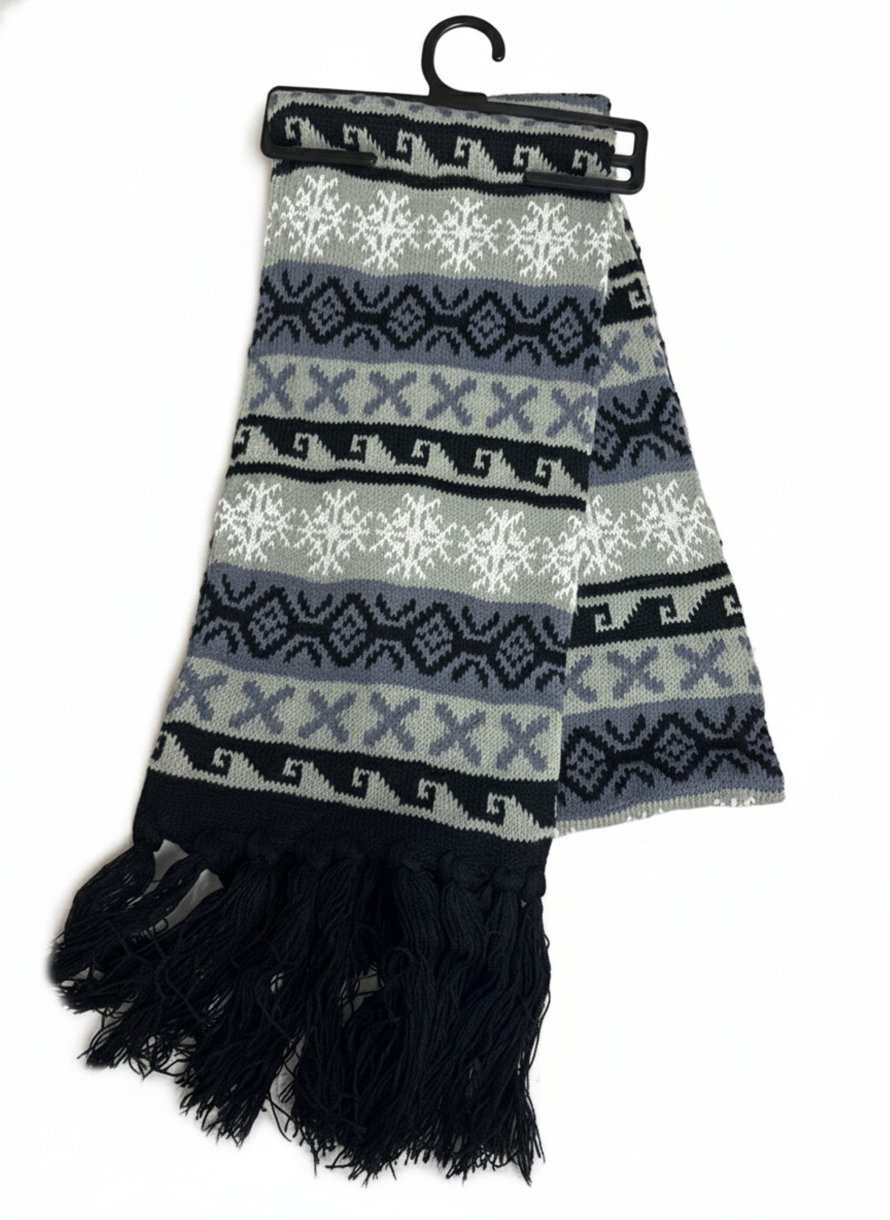 SUBLEVEL Strickschal Klassischer Norweger-Strickschal, Zeitloses Winter-Accessoire