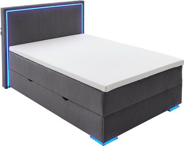 meise.möbel Boxspringbett Colorado II, inkl. LED-Beleuchtung & Topper