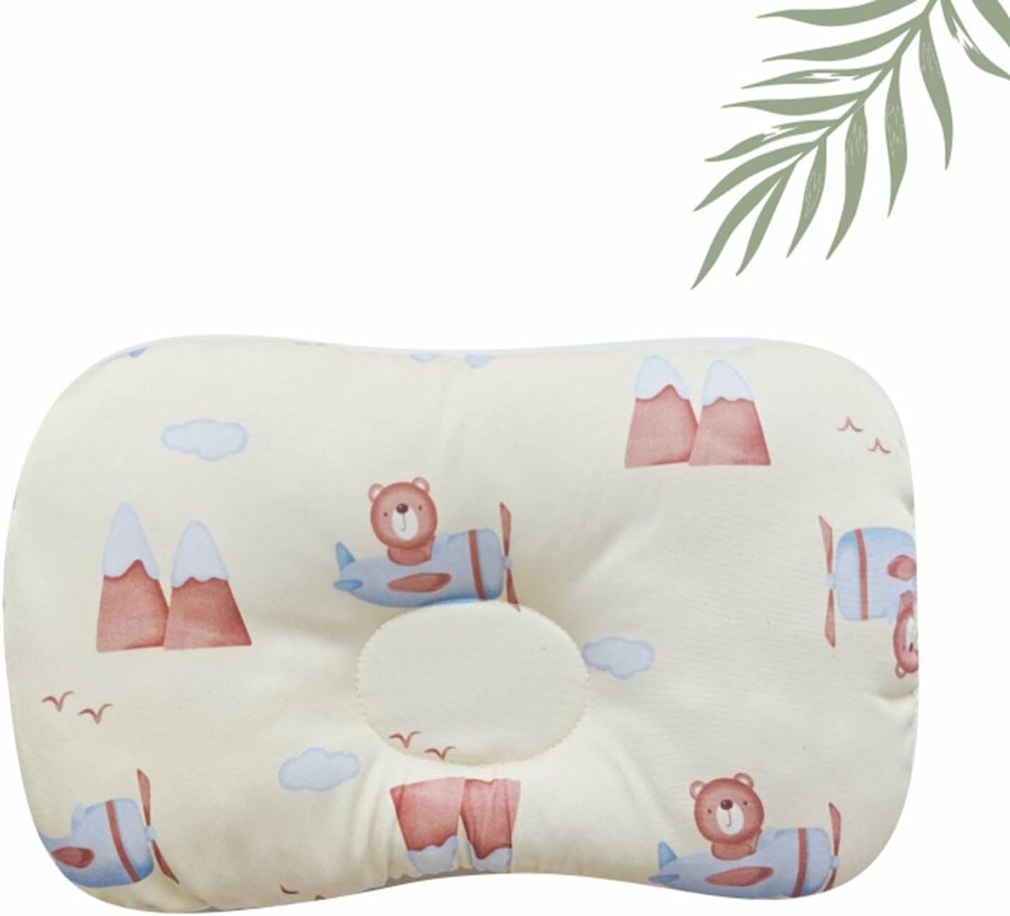 FELIXLEO Babykissen Babykissen 20x28cm, Neugeborenen Kissen gegen Plattkopf, Schiefgrau