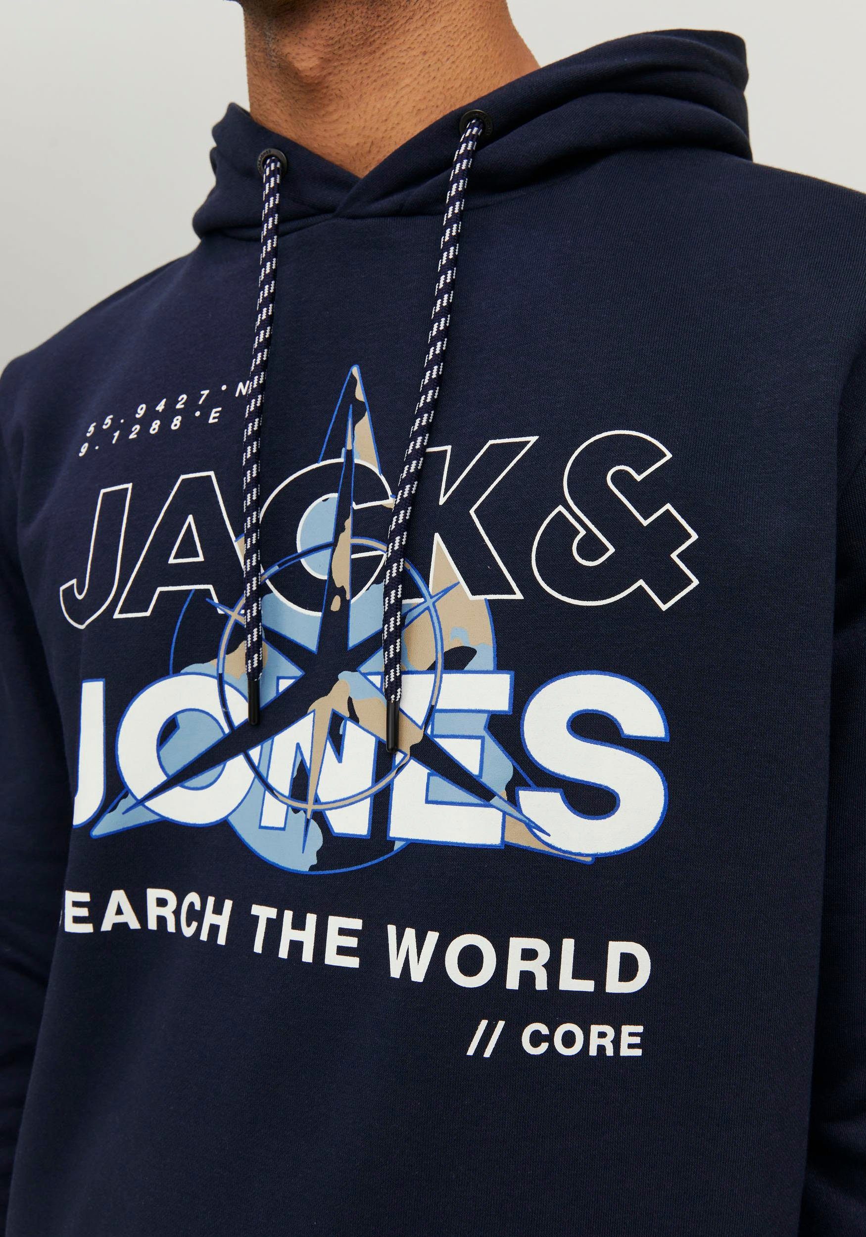 Jack Kapuzensweatshirt & Navy Blazer JCOHUNT LN HOOD Jones SWEAT