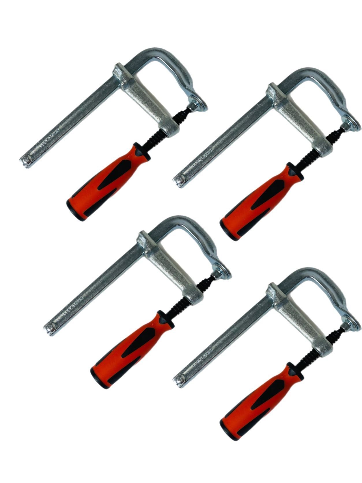 VaGo-Tools Schraubzwinge 4x Ganzstahl-Schraubzwinge Tischzwinge 300x120mm Schraubzwinge Zwingen