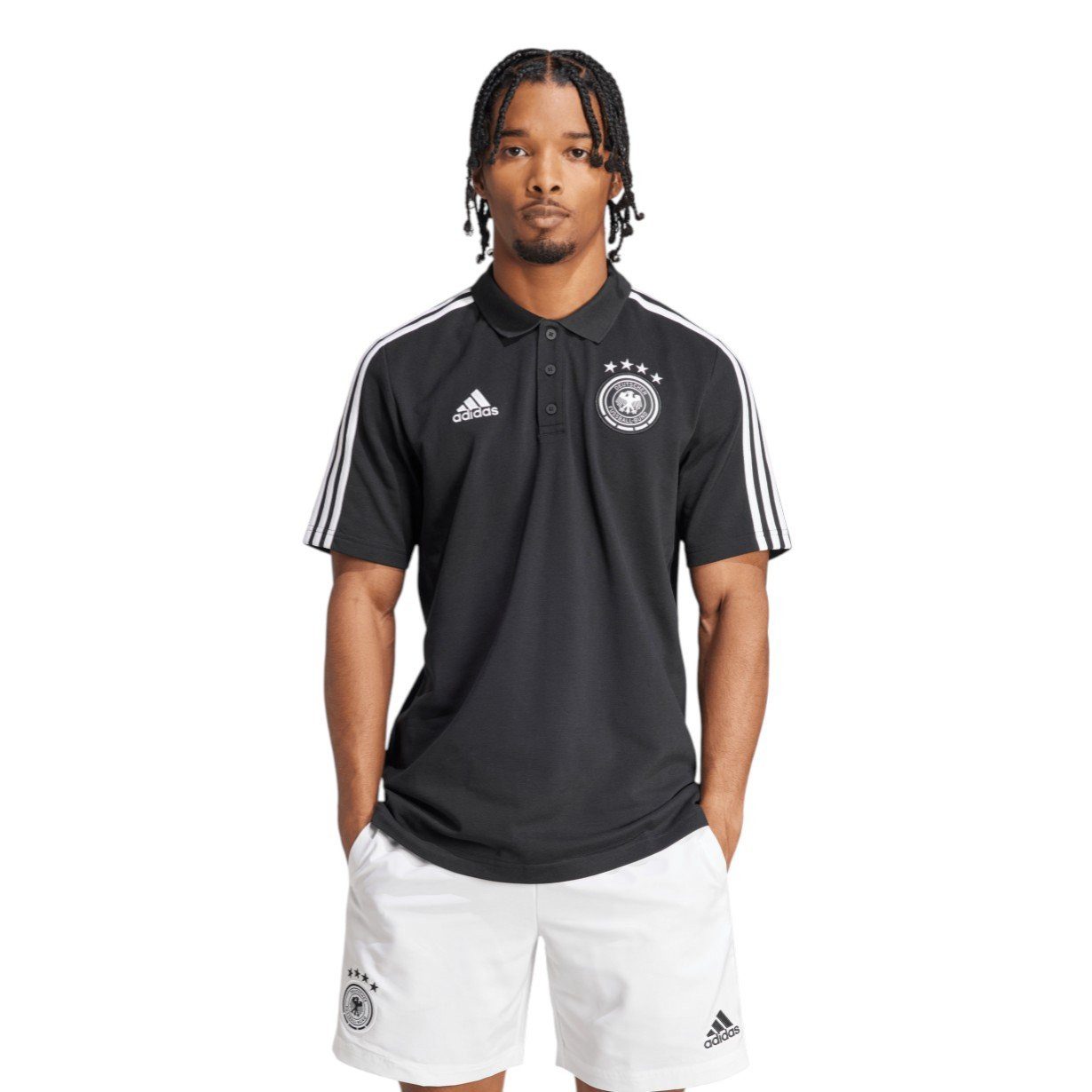 adidas Performance Poloshirt DFB DNA 3-Streifen (Deutschland/Germany) schwa günstig online kaufen