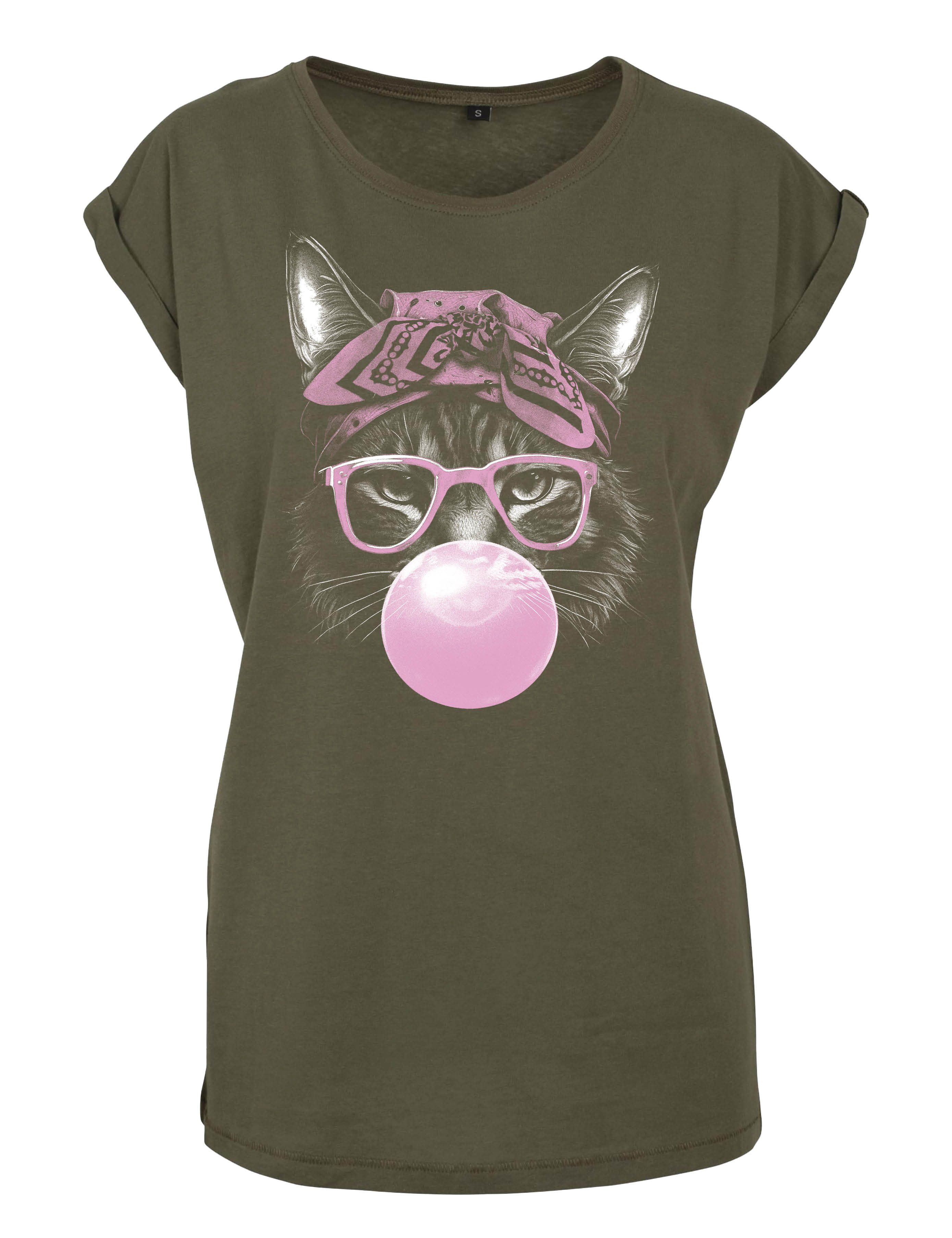 Youth Designz Print-Shirt Coole Katze Damen T-Shirt als Statement oder Geschenk Motiv mit lustigem Print für Frauen