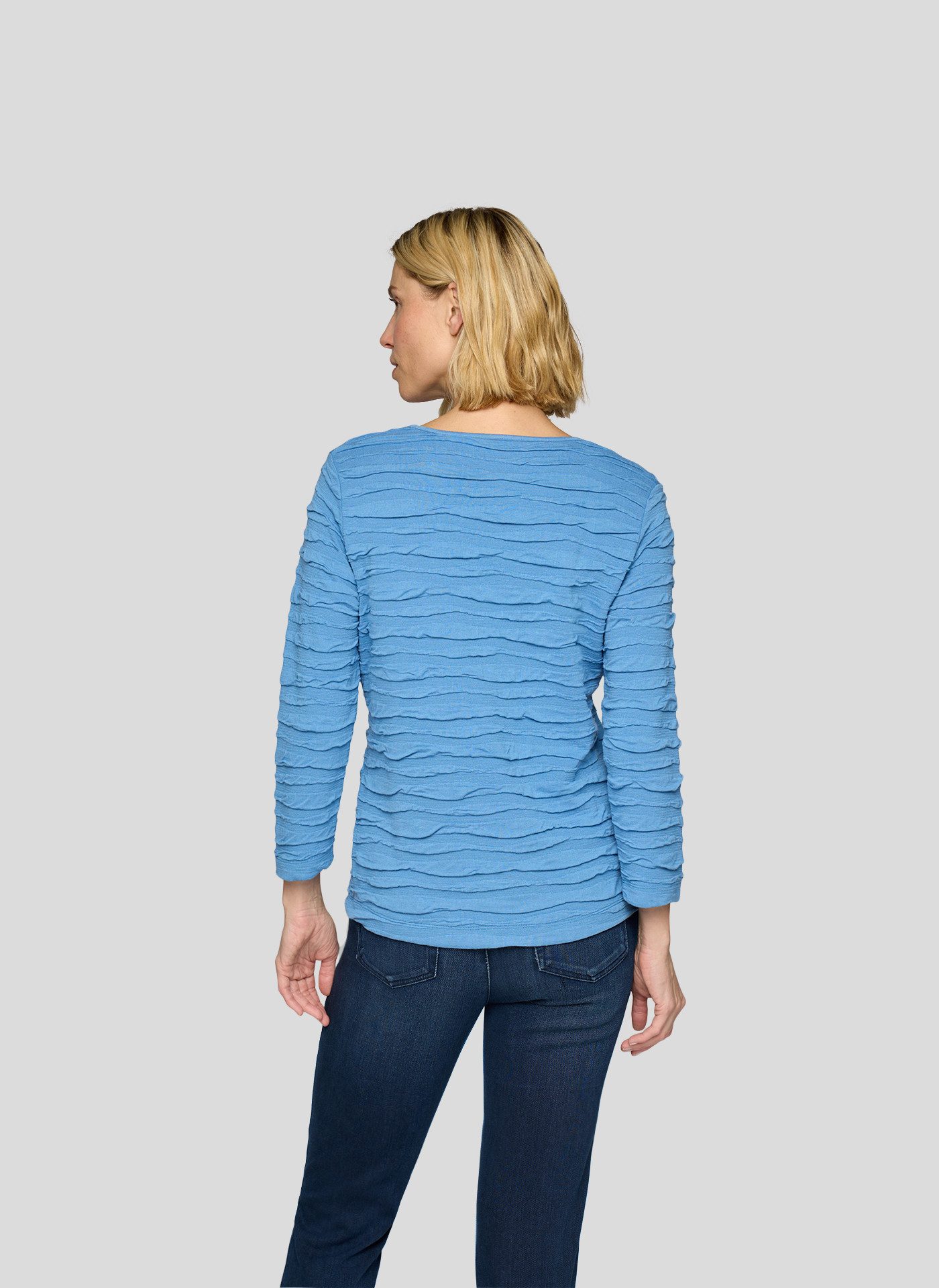 Rabe 3/4-Arm-Shirt mit Struktur Muster