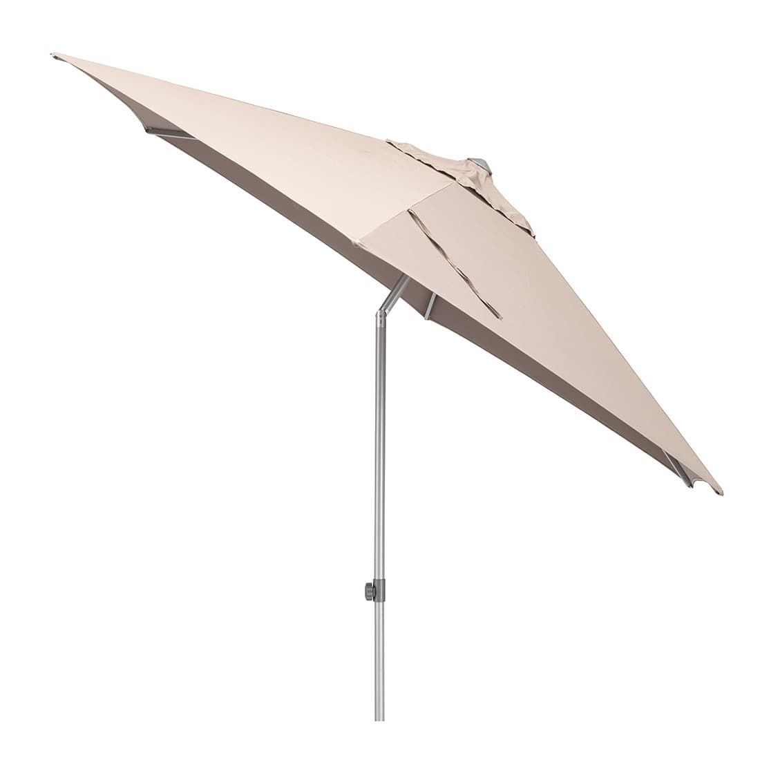 KETTLER Sonnenschirm Kettler Sonnenschirm EASY PUSH Schirm 300 cm Silber / Taupe