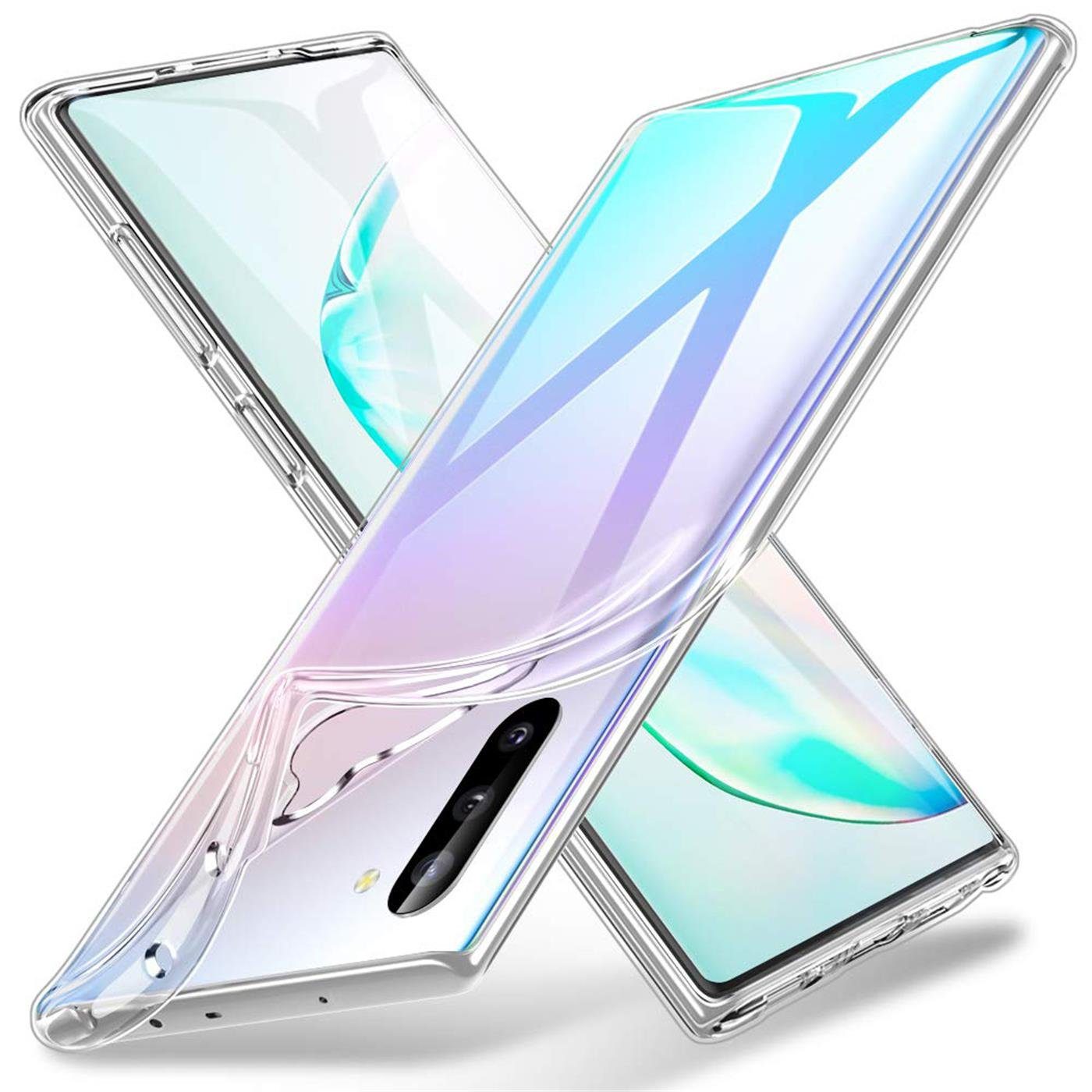 CoolGadget Handyhülle Silikon Handy Hülle Slim für Samsung Galaxy Note 10 6,3 Zoll, dünne TPU Schutzhülle Case in transparent / durchsichtig