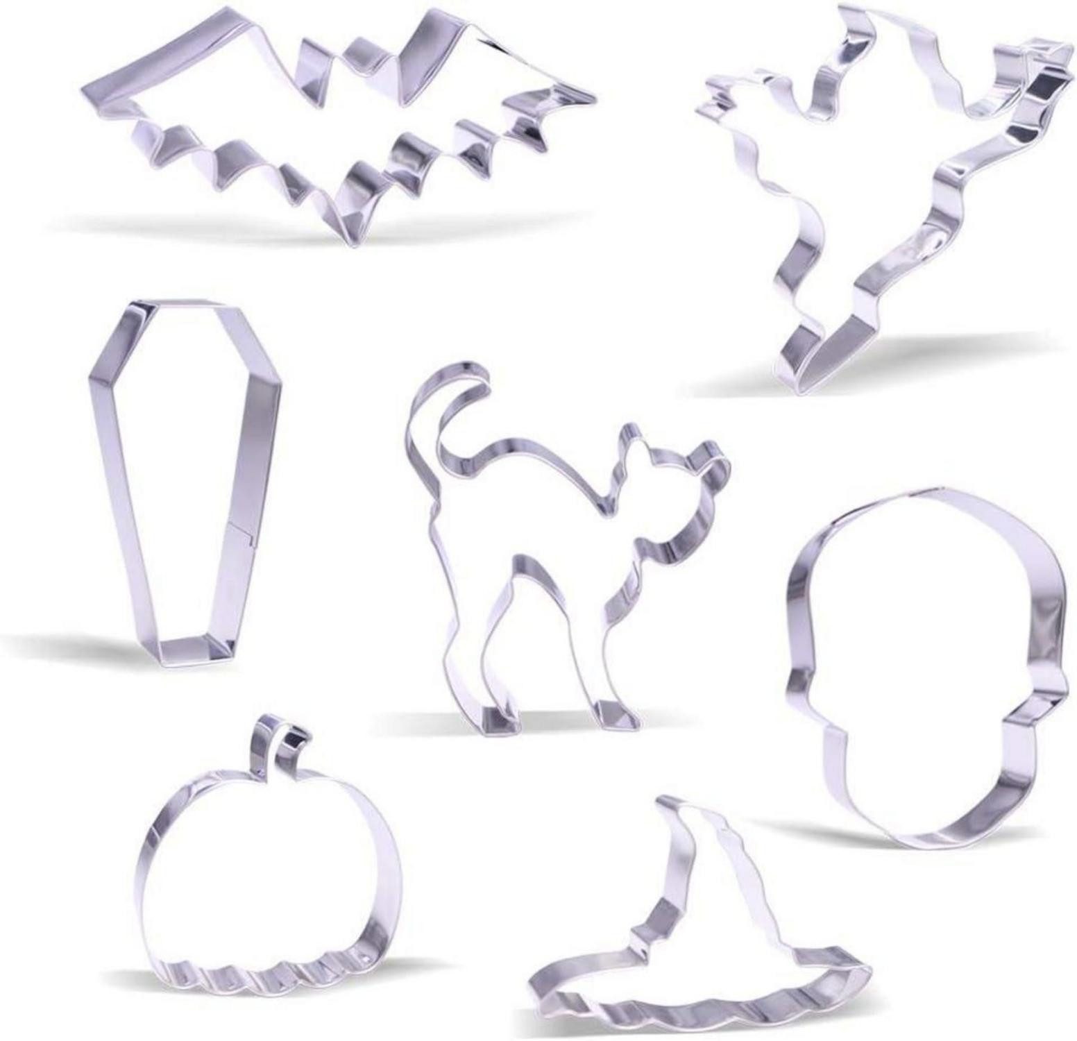 LuxusKollektion Back-Set Groß Halloween Формочки для печенья Set 7 Stück Geist Katze Schädel